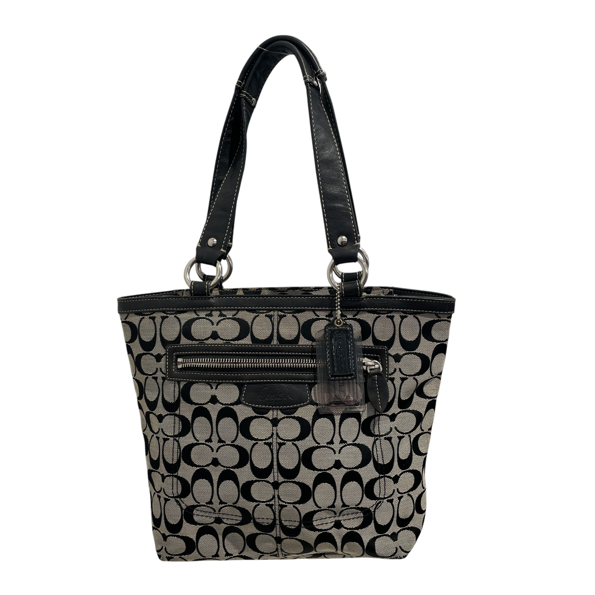 COACH/Hand Bag/Monogram/Cotton/BLK/penelope signature view 1