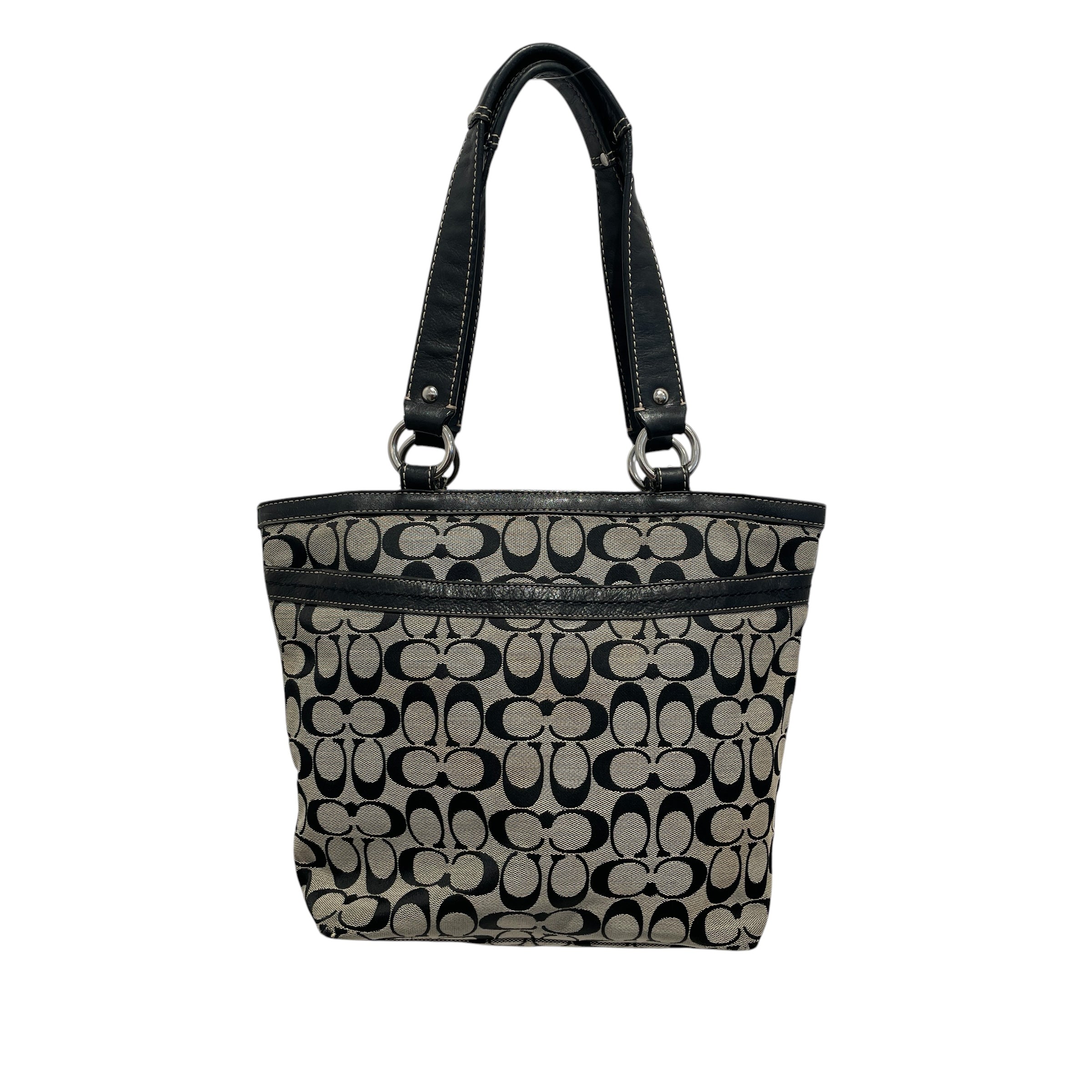 COACH/Hand Bag/Monogram/Cotton/BLK/penelope signature view 2