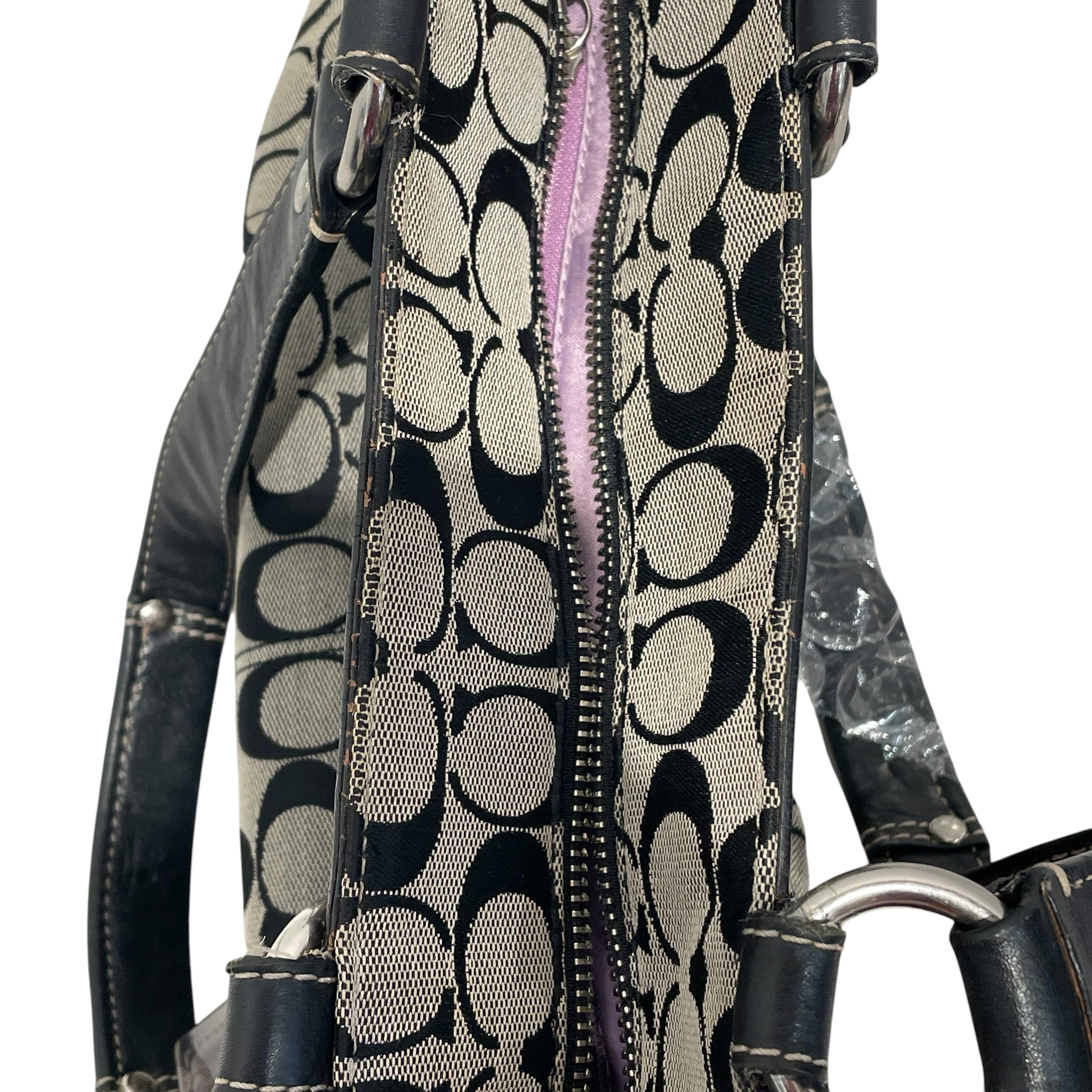 COACH/Hand Bag/Monogram/Cotton/BLK/penelope signature view 4