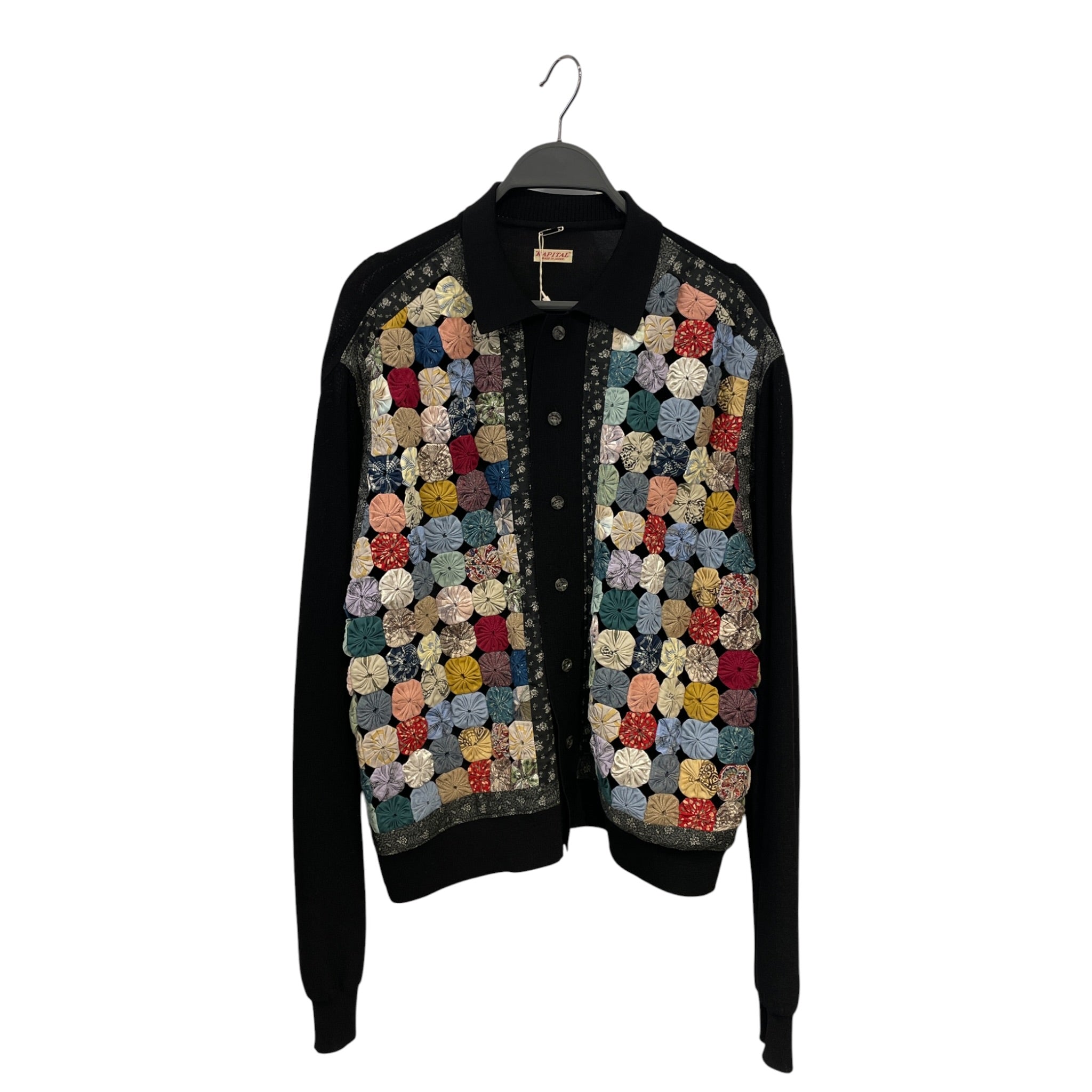 KAPITAL/LS Shirt/OS/Cotton/BLK/YO-YO QUILT view 1
