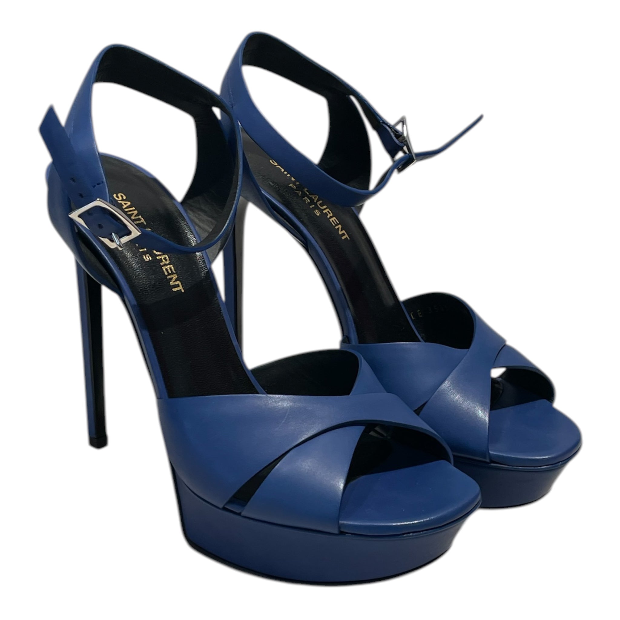 SAINT LAURENT/Heels/US 8.5/Leather/BLU/CALFSKIN HEELED view 1