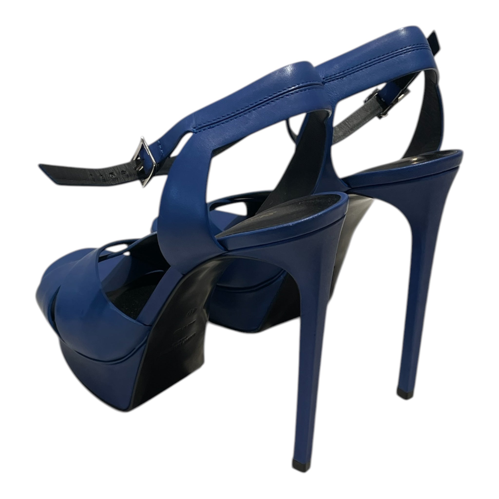 SAINT LAURENT/Heels/US 8.5/Leather/BLU/CALFSKIN HEELED view 2