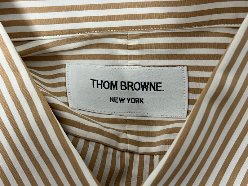 THOM BROWNE. NEW YORK/LS Shirt/M/Cotton/BEG/Stripe/