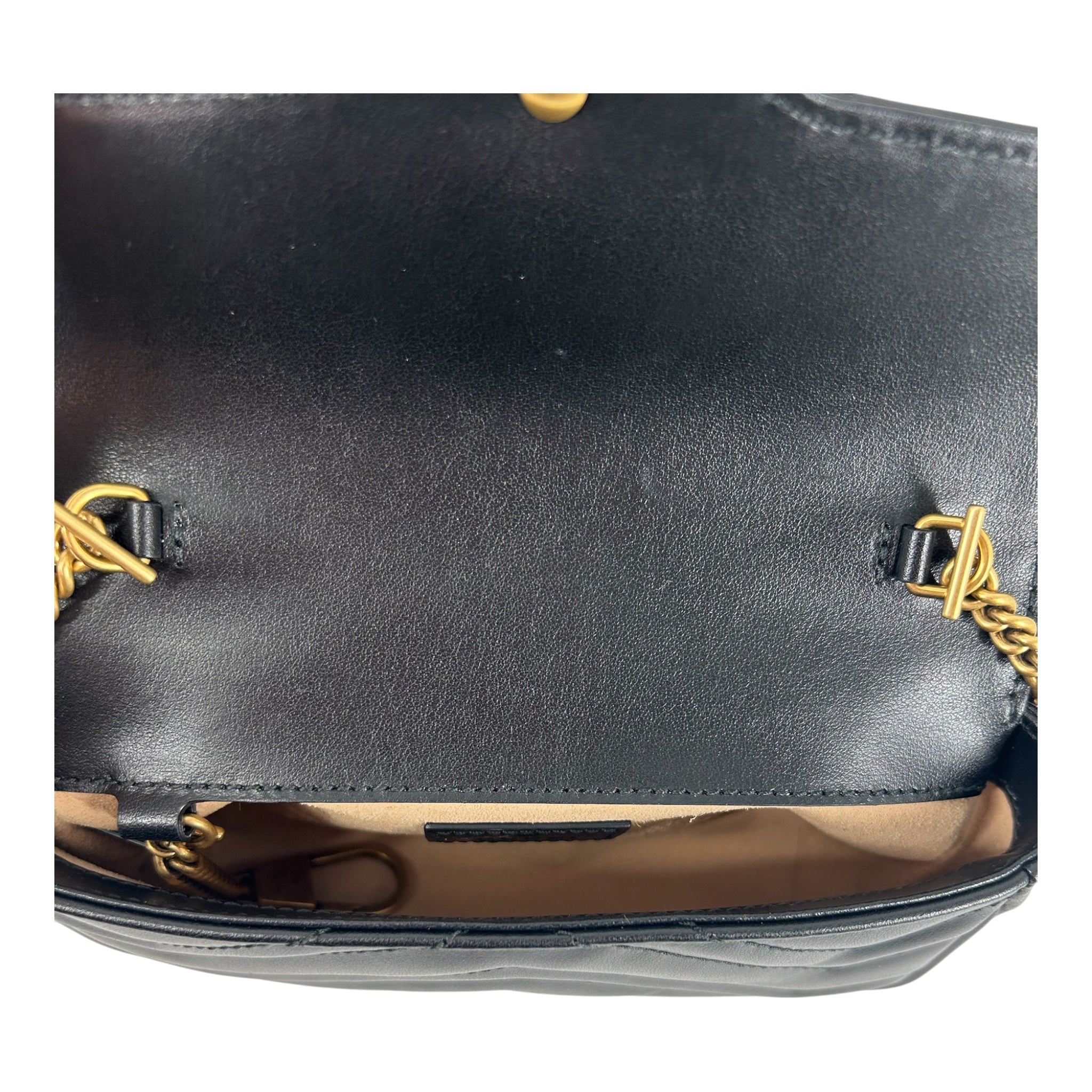 GUCCI/Cross Body Bag/Leather/BLK/GOLDHRDWARE/LONGSTRAP/HEARTBCK view 4