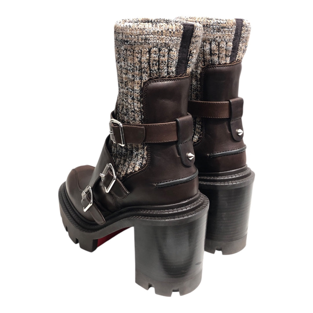 Christian Louboutin/Shoes/EU 39/Leather/BRW/cortinetta college heel boots view 2