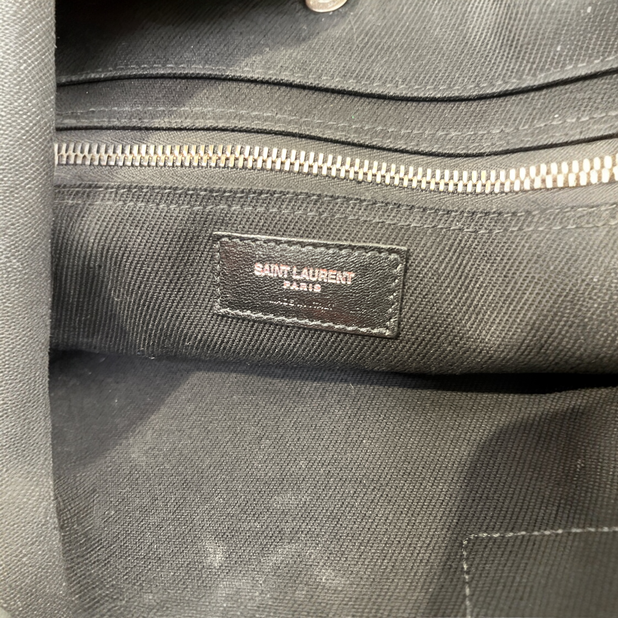 YVES SAINT LAURENT rive gauche/Tote Bag/Cotton/BLK/NORTH/SOUTH CANVAS TOTE view 5