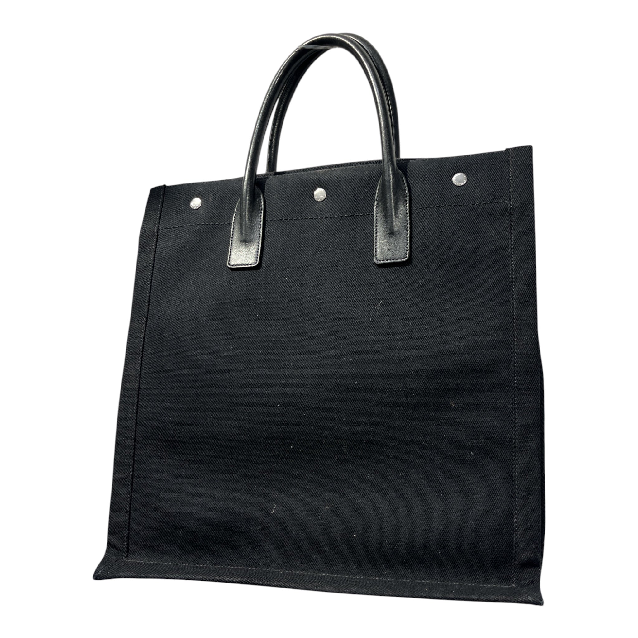 YVES SAINT LAURENT rive gauche/Tote Bag/Cotton/BLK/NORTH/SOUTH CANVAS TOTE view 2