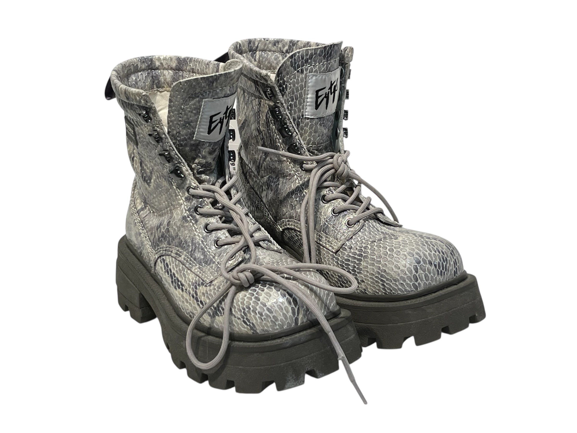 EYTYS/Lace Up Boots/EU 38/Animal Pattern/Leather/CRM/MICHIGAN SNAKE SKIN BOOTS view 1