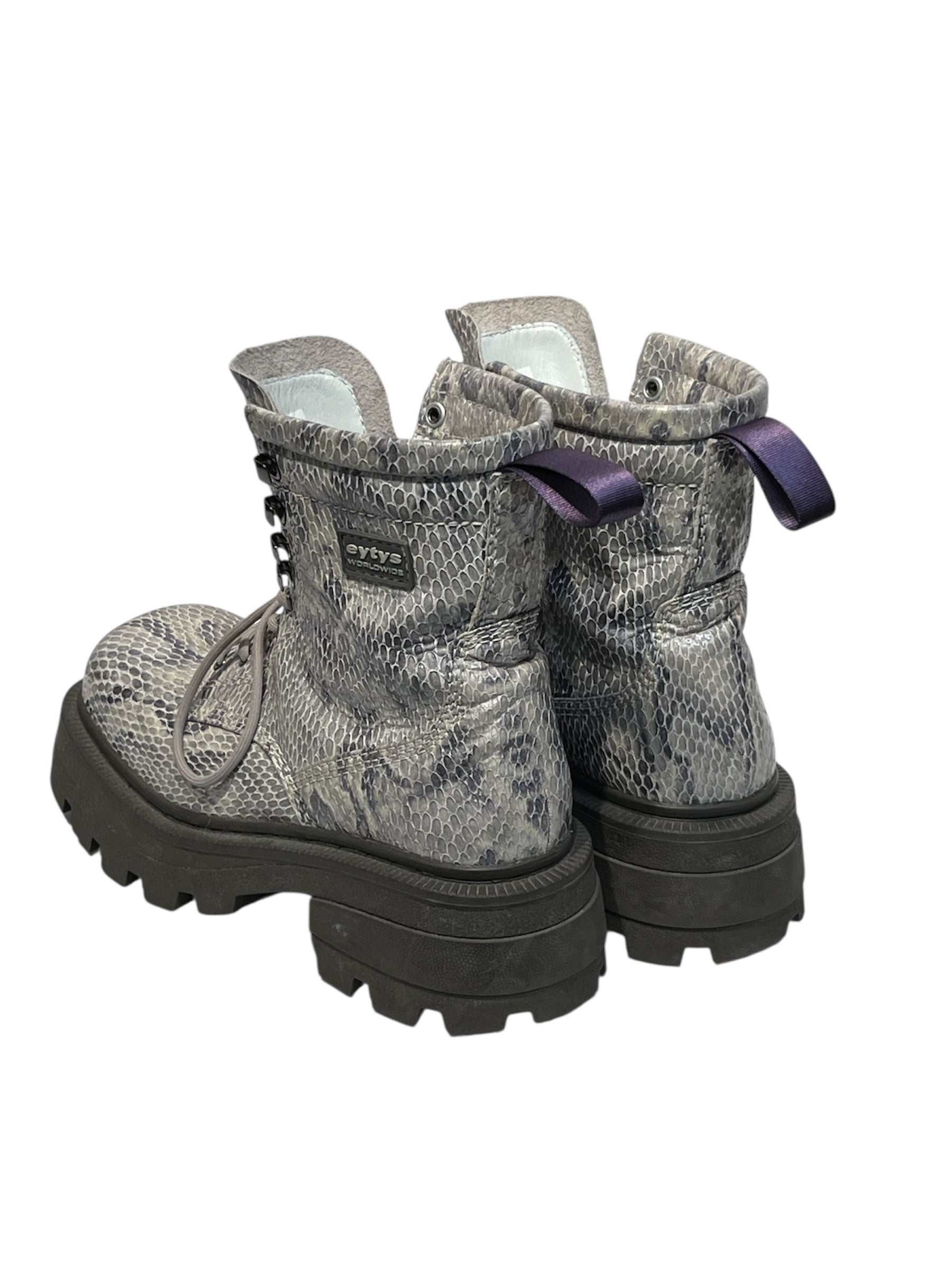 EYTYS/Lace Up Boots/EU 38/Animal Pattern/Leather/CRM/MICHIGAN SNAKE SKIN BOOTS view 2