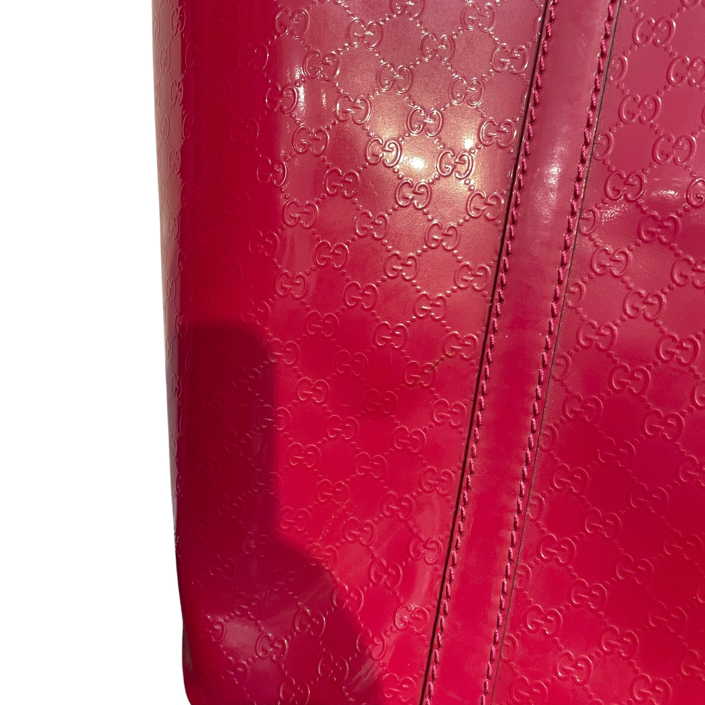 GUCCI/Tote Bag/Monogram/Leather/PNK/Patent Microguccissima Tote view 7