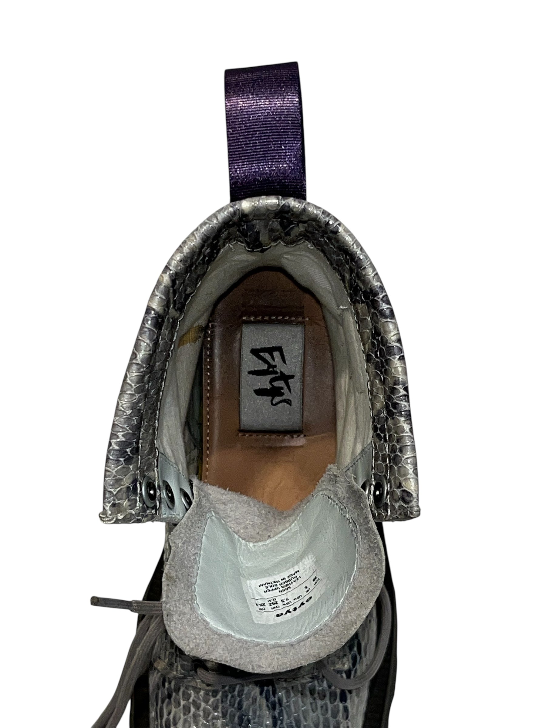 EYTYS/Lace Up Boots/EU 38/Animal Pattern/Leather/CRM/MICHIGAN SNAKE SKIN BOOTS view 3