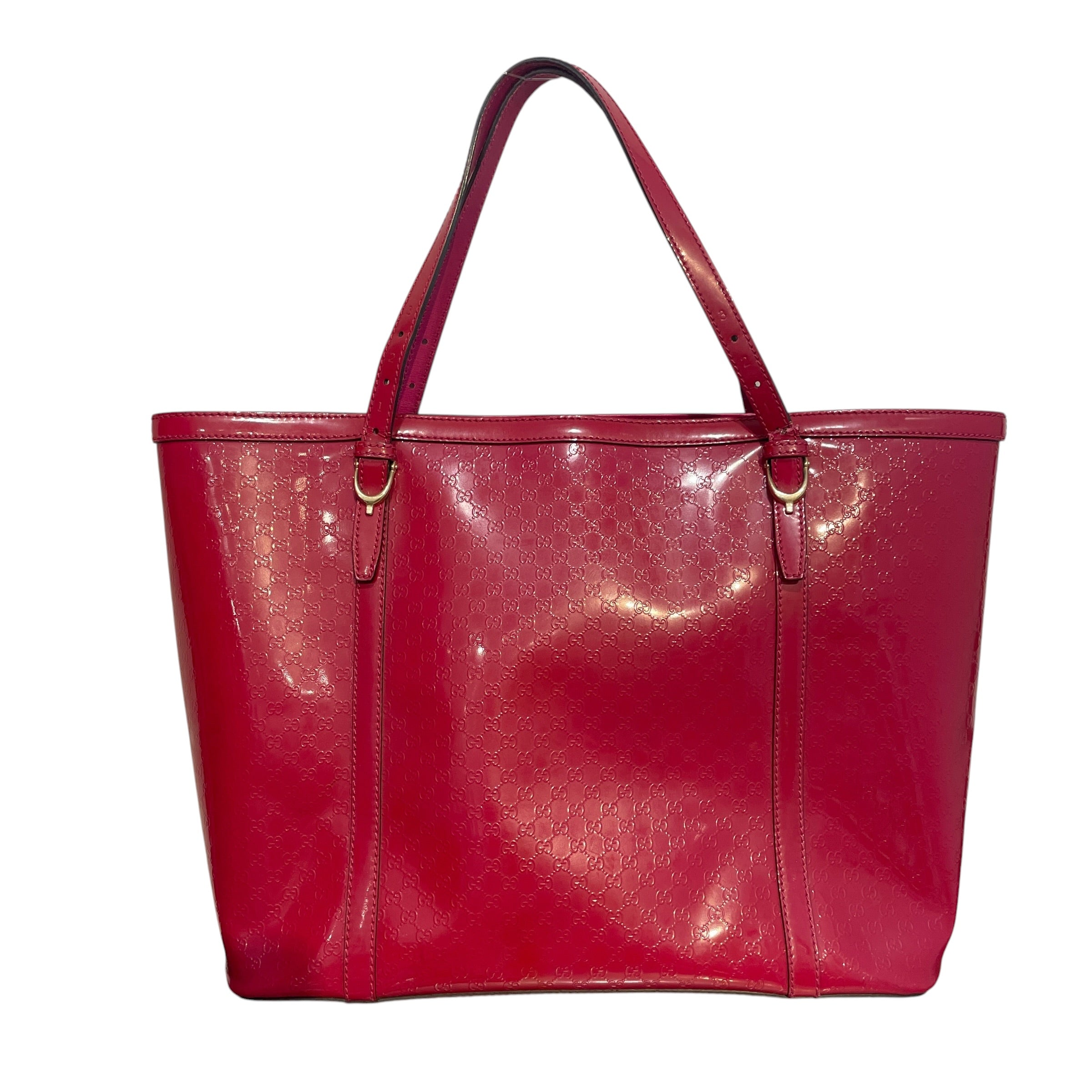 GUCCI/Tote Bag/Monogram/Leather/PNK/Patent Microguccissima Tote view 2