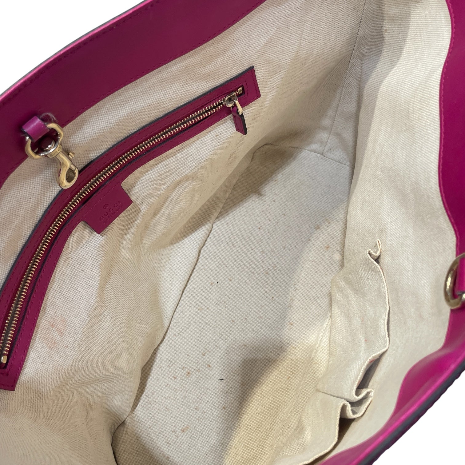 GUCCI/Tote Bag/Monogram/Leather/PNK/Patent Microguccissima Tote view 8