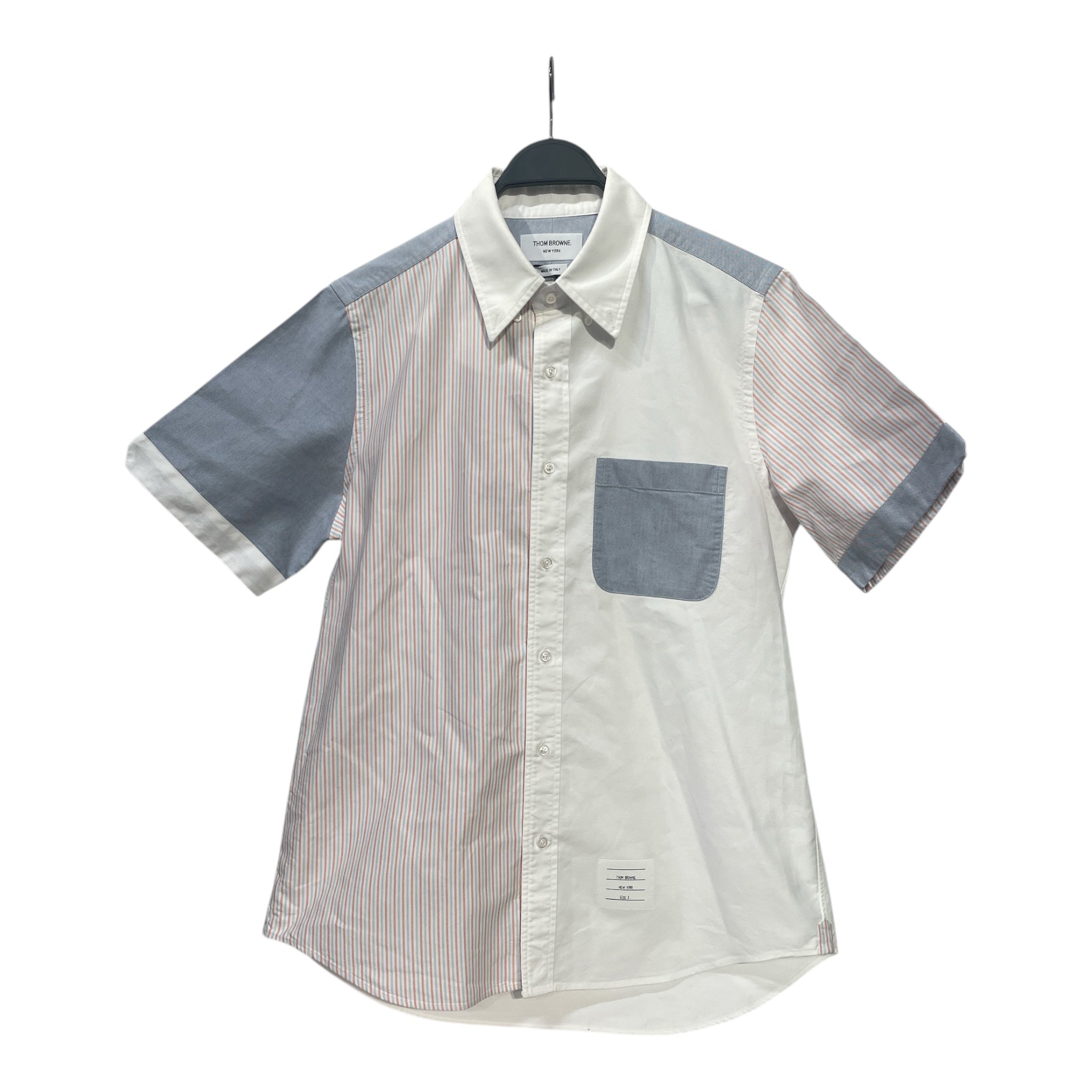 THOM BROWNE. NEW YORK/SS Shirt/3/Cotton/MLT/Stripe/ view 1