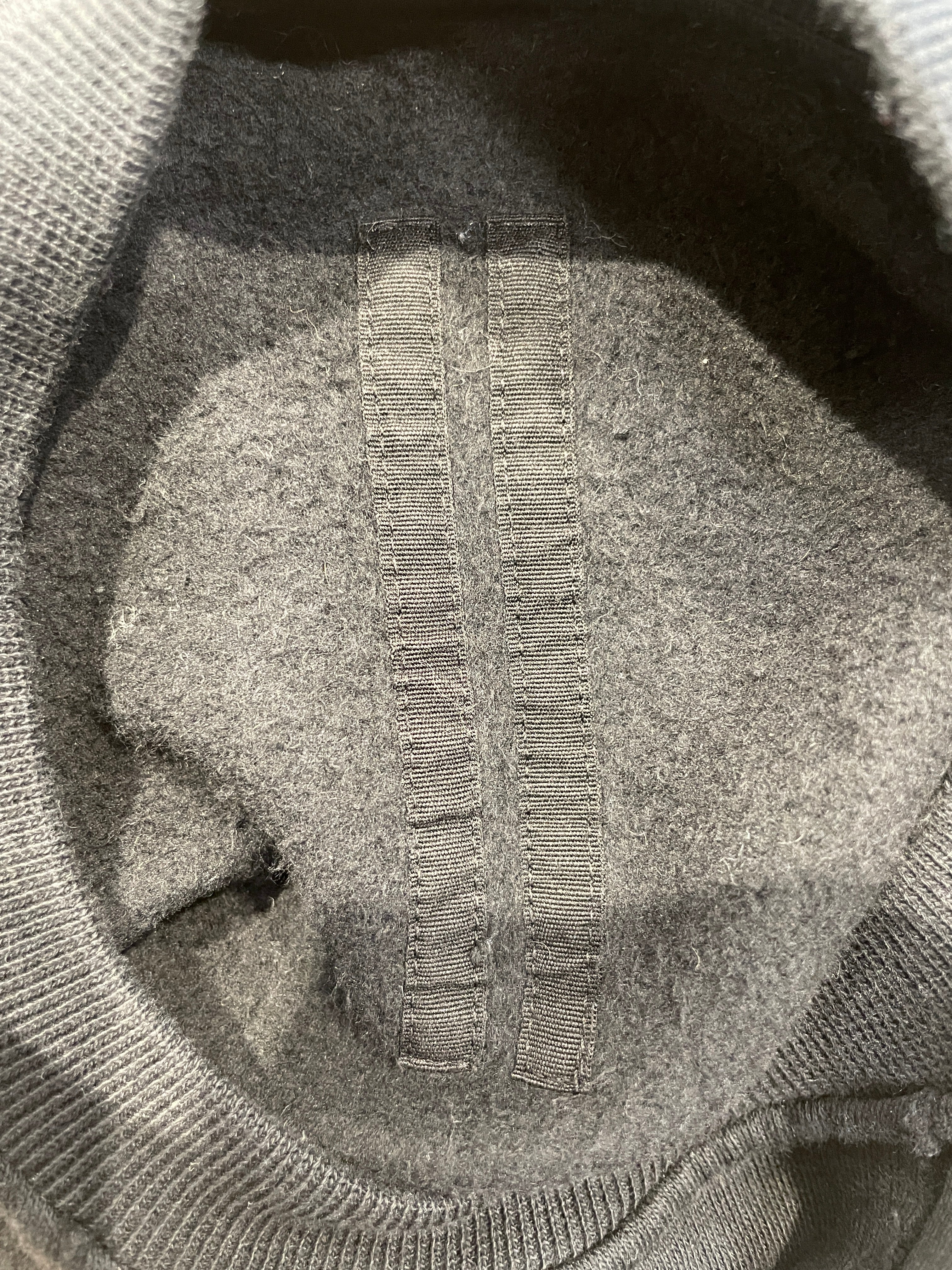RICK OWENS DRKSHDW/Sweatshirt/OS/Cotton/BLK/web style raw edge hem view 4