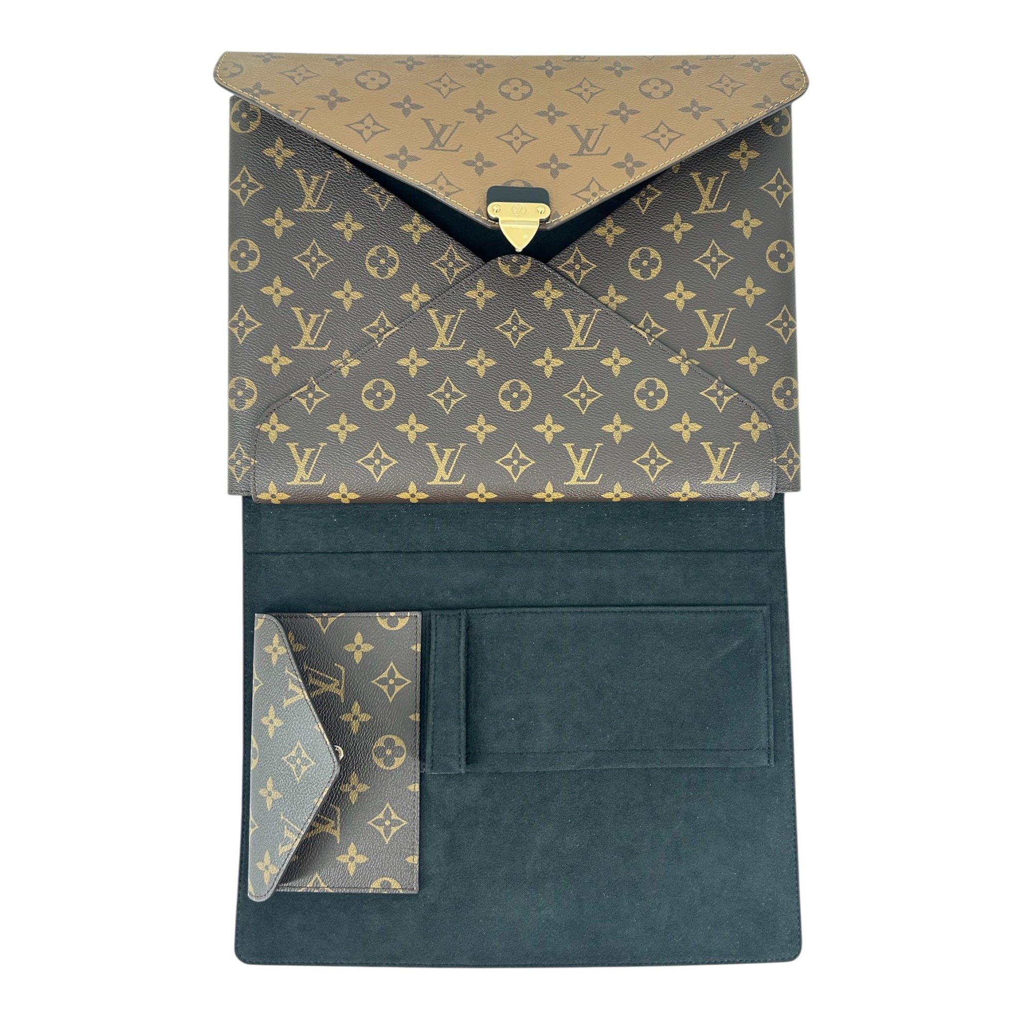 LOUIS VUITTON/Bag/Monogram/Leather/BRW/REVERSE MARK FOLDER view 4