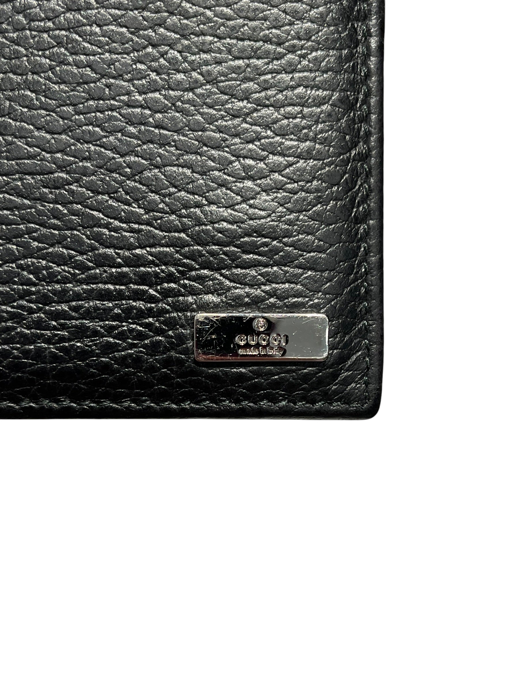 GUCCI/Bifold Wallet/Leather/BLK/ view 6