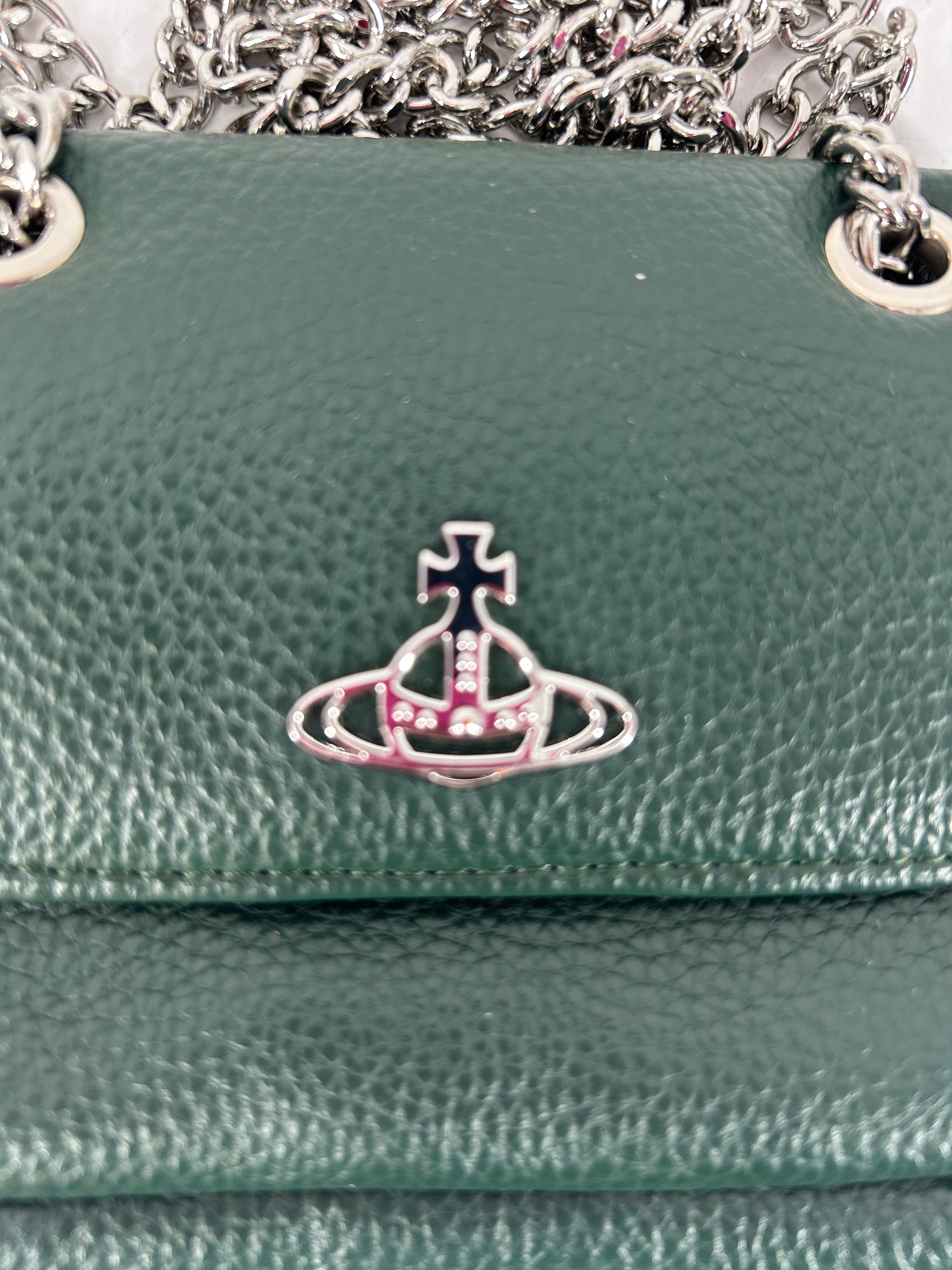 Vivienne Westwood/Cross Body Bag/Leather/GRN/FORREST GRN SIL ORB FRNT view 6