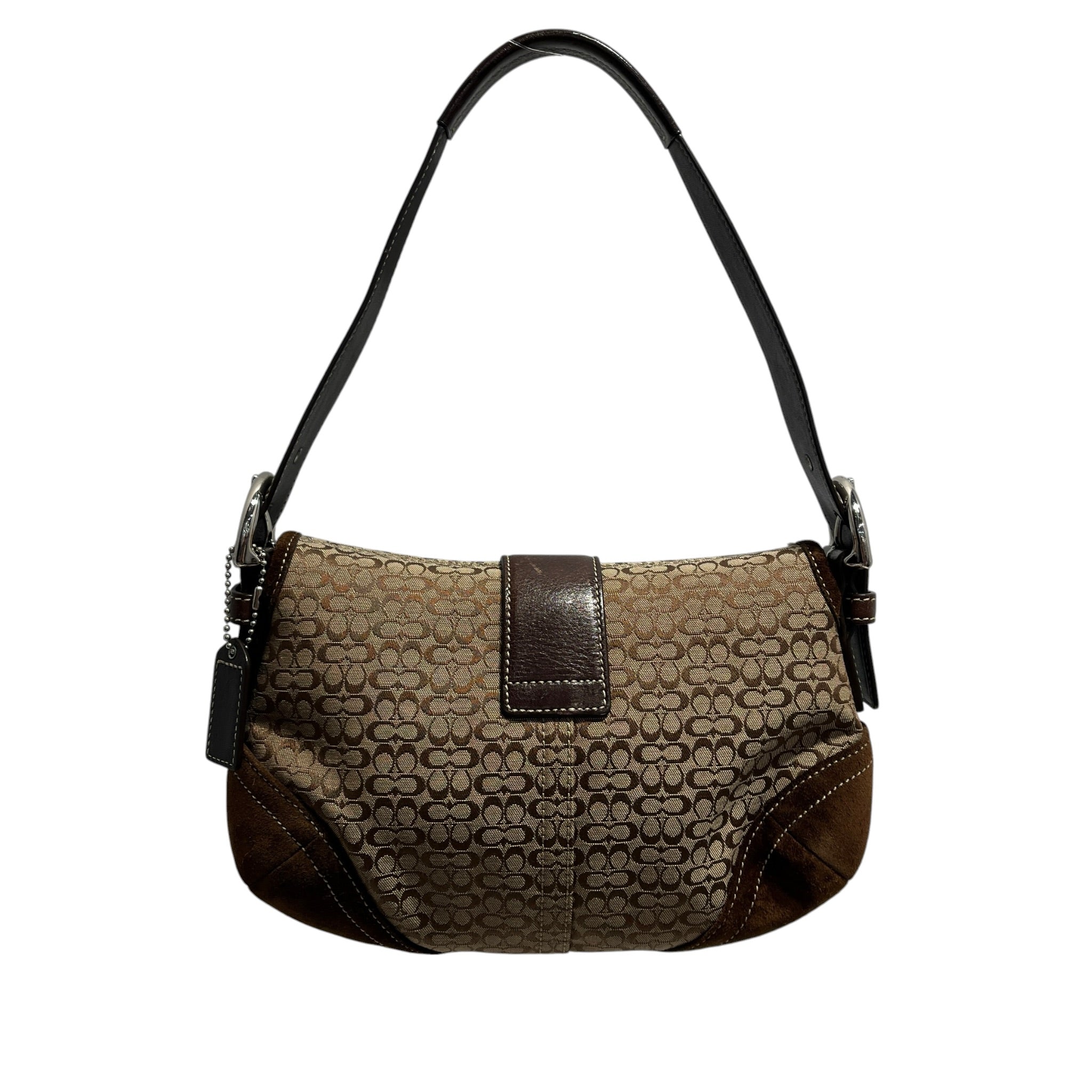 COACH/Hand Bag/Monogram/Leather/BRW/SIGNATURE SOHO FLAP/SILVER view 2