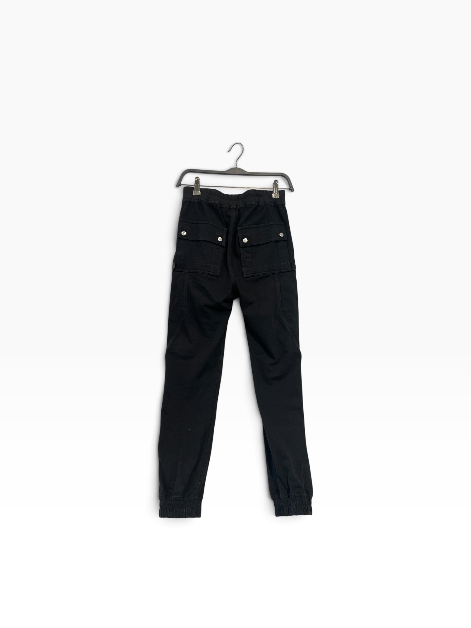 Rick Owens/Straight Pants/36/Cotton/BLK/cargo zip pckts, view 2