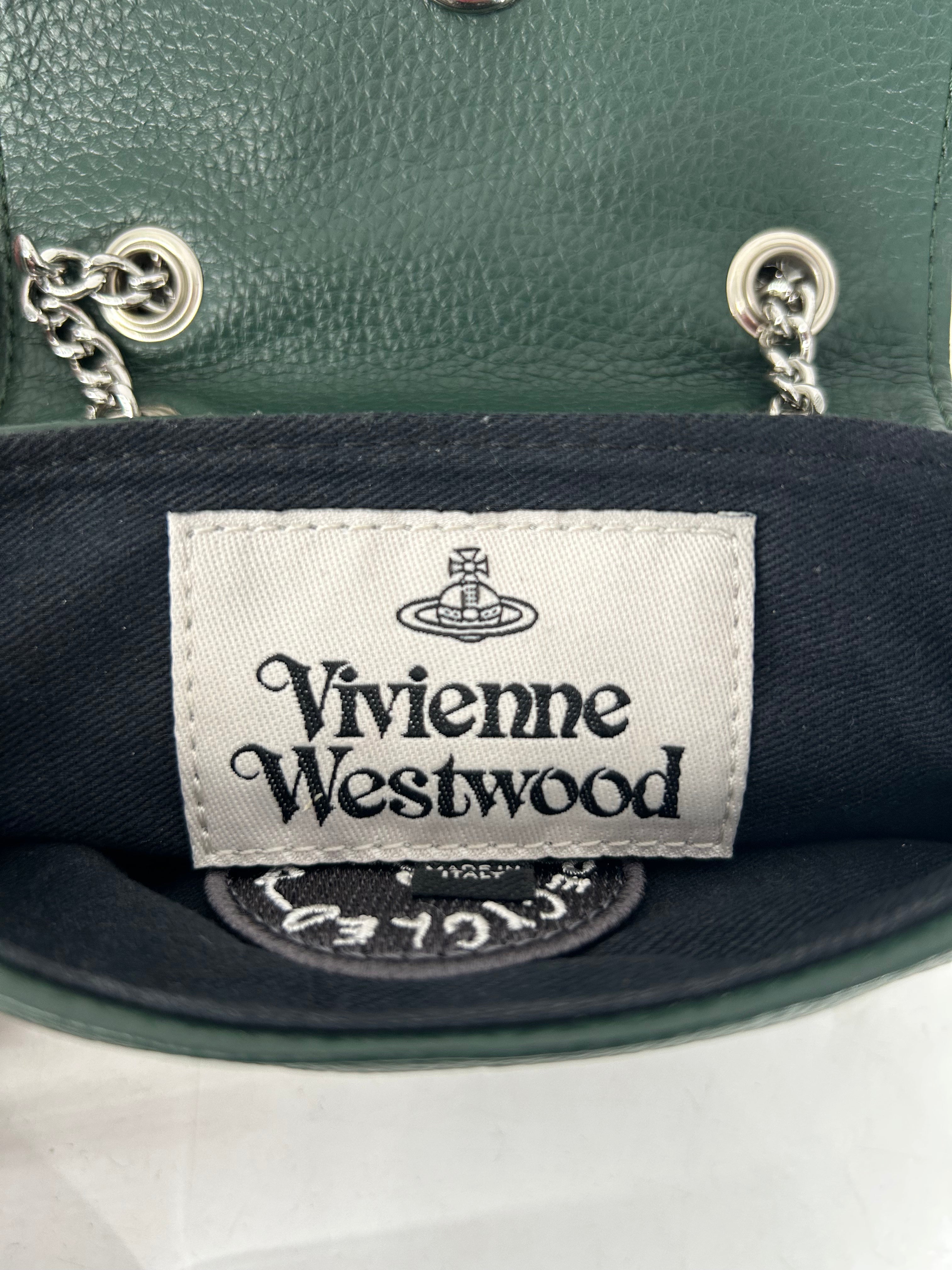 Vivienne Westwood/Cross Body Bag/Leather/GRN/FORREST GRN SIL ORB FRNT view 5
