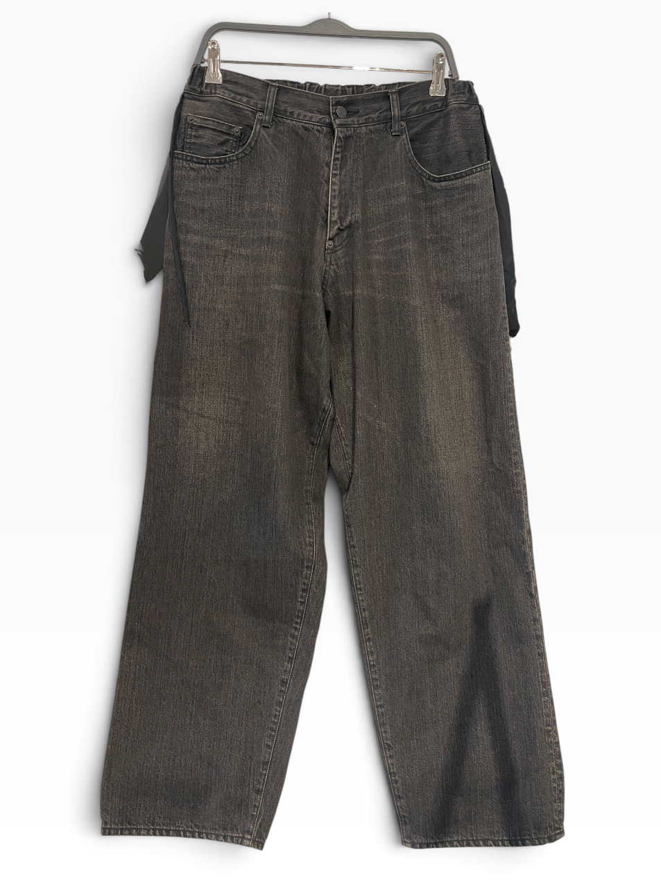UNDERCOVER/Pants/3/Denim/BLK/FRINGED WIDE LEG DENIM view 1