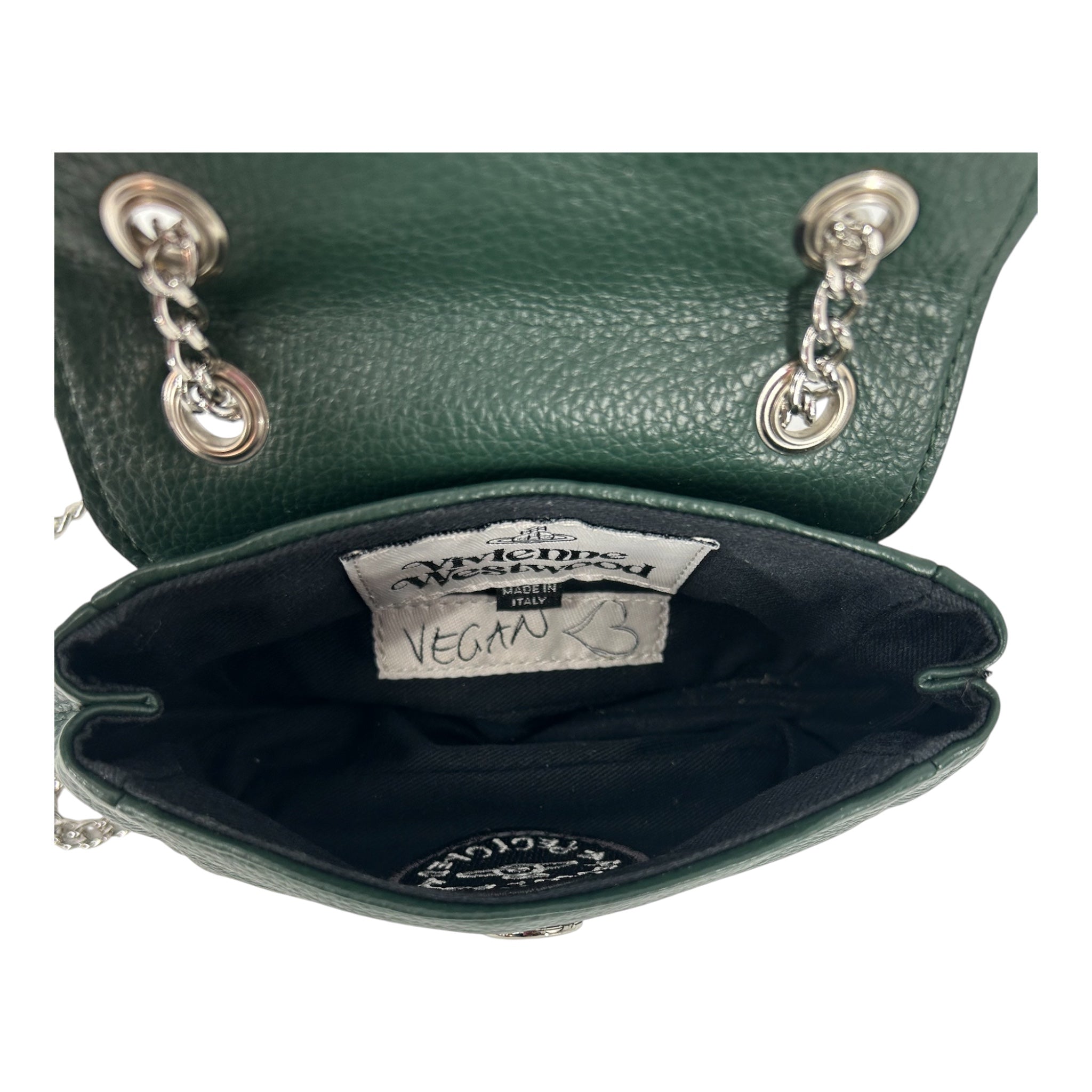 Vivienne Westwood/Cross Body Bag/Leather/GRN/FORREST GRN SIL ORB FRNT view 4