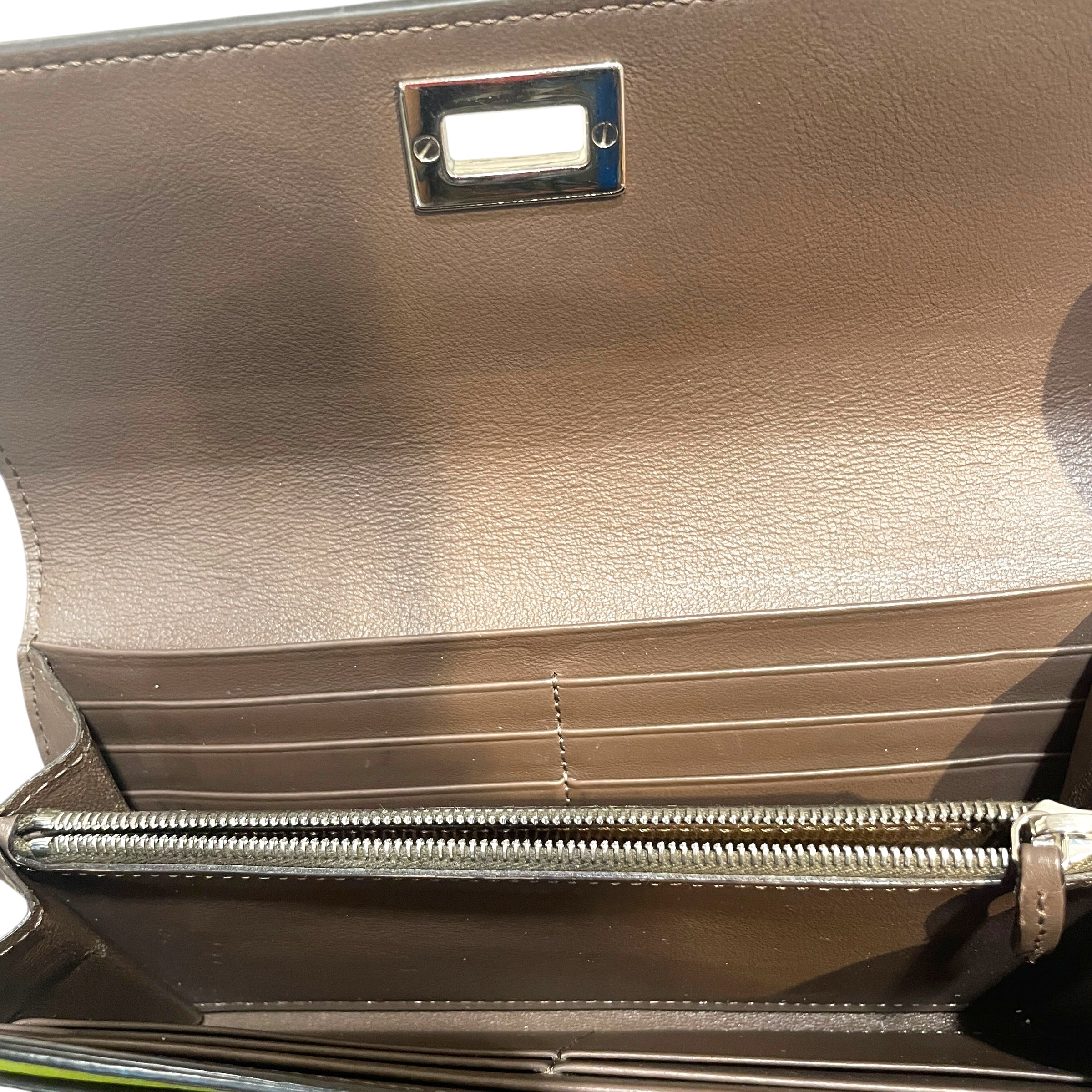 FENDI/Long Wallet/Leather/GRN/Longwallet view 3