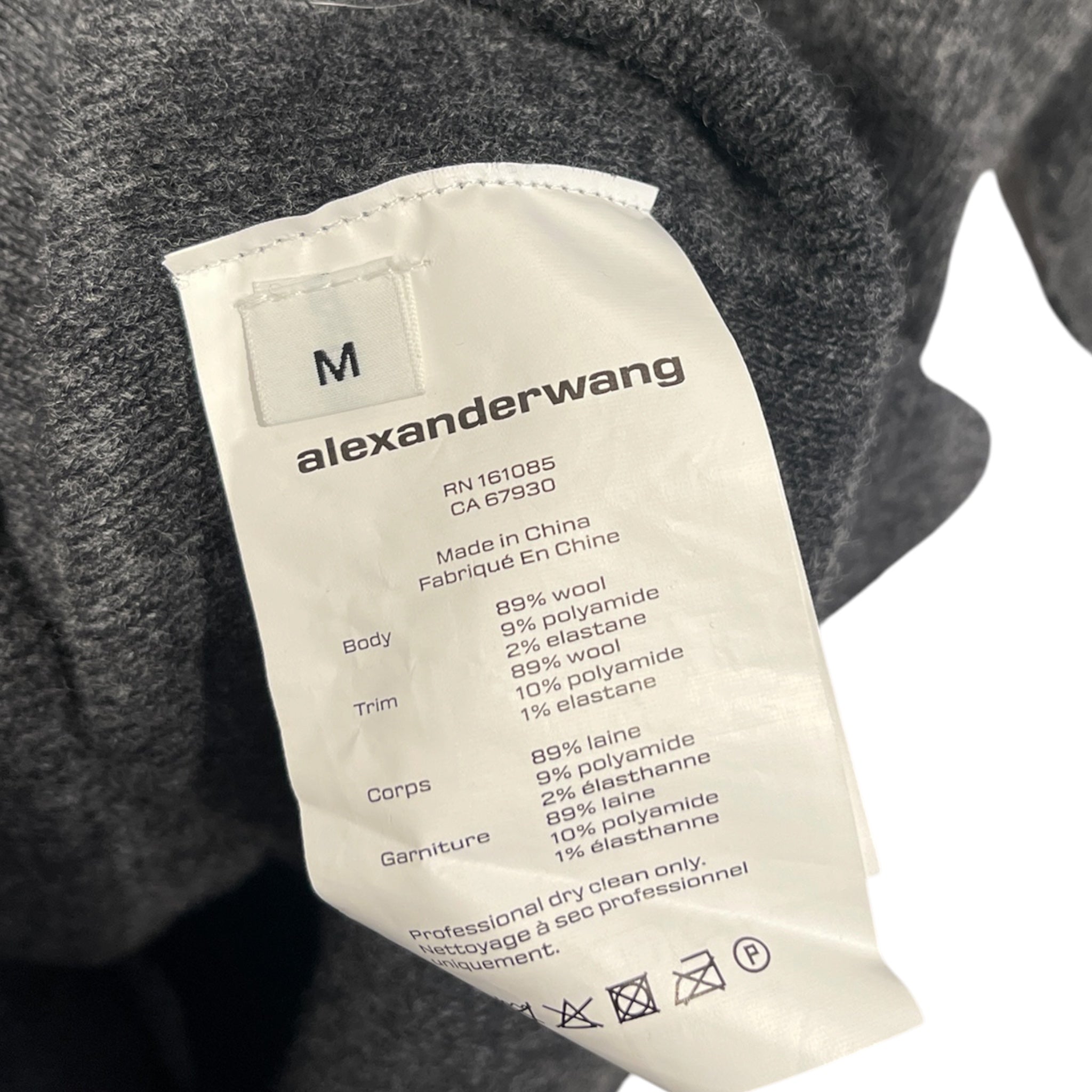 Alexander Wang/SS Shirt/M/Wool/GRY/3 BUTTONS view 4