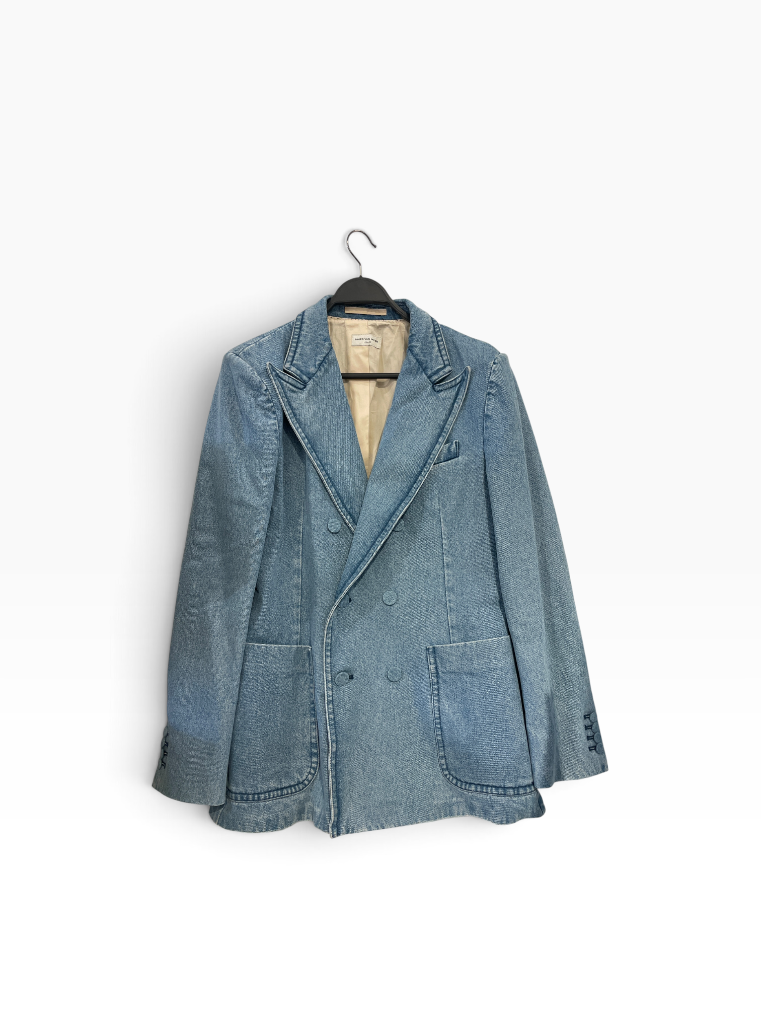 DRIES VAN NOTEN/Suits/50/Cotton/BLU/Blazer view 1