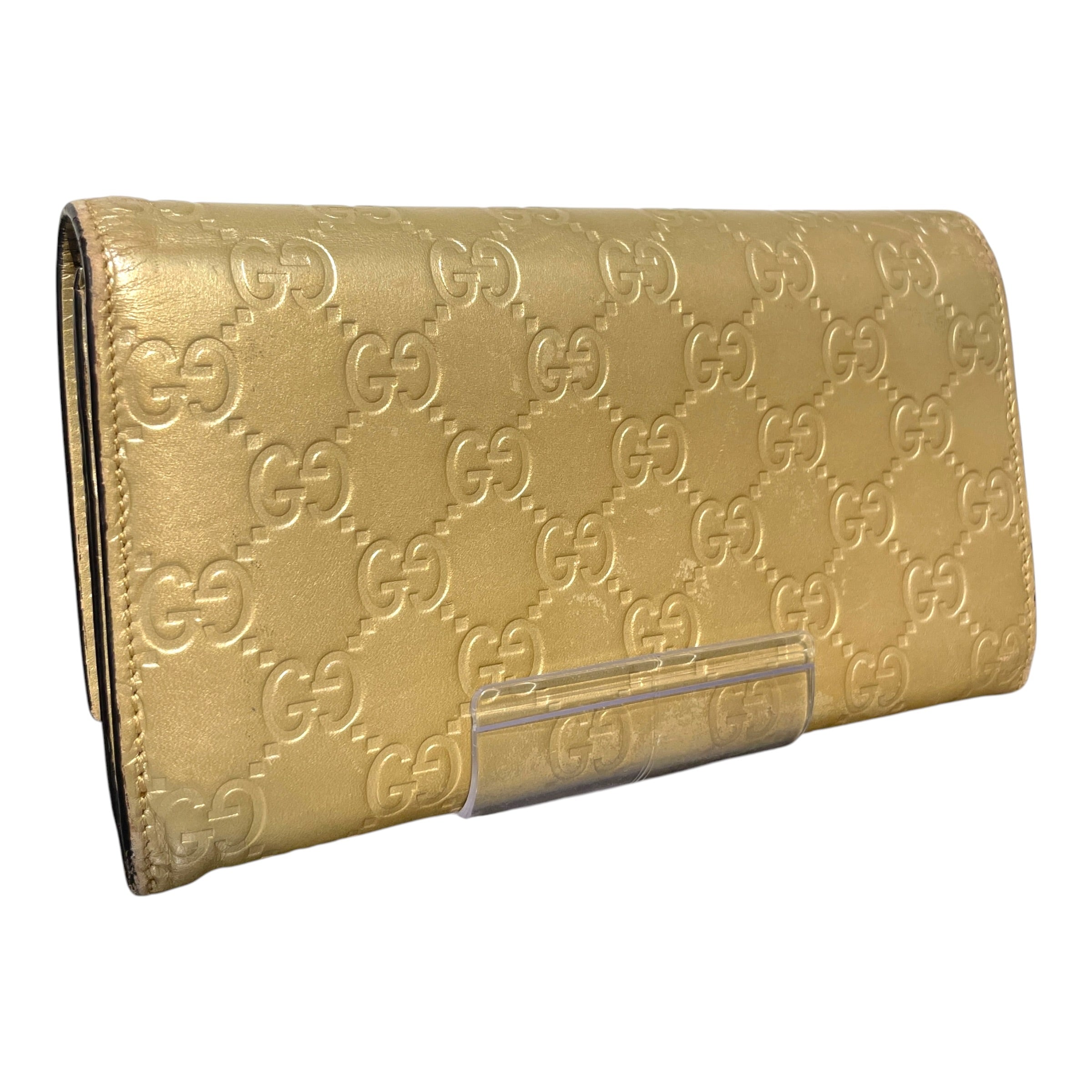 GUCCI/Long Wallet/Monogram/Leather/GLD/GG Bow Continental Wallet view 2