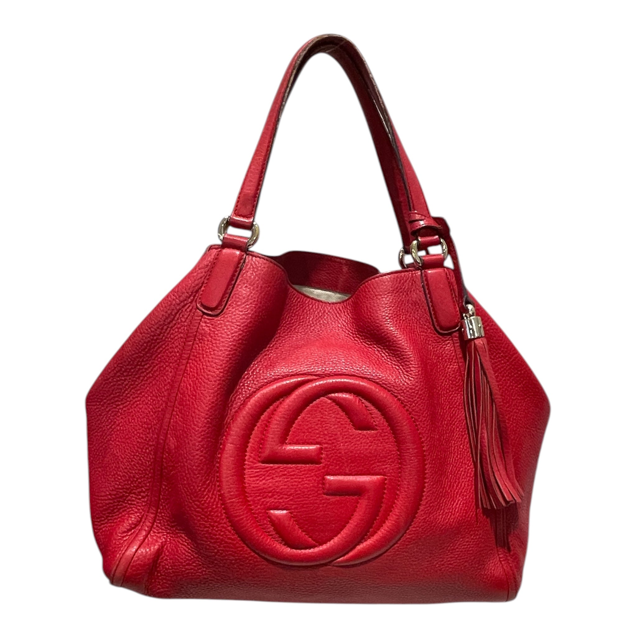 GUCCI/Hand Bag/Leather/RED/SOHO SOULDER BAG view 1