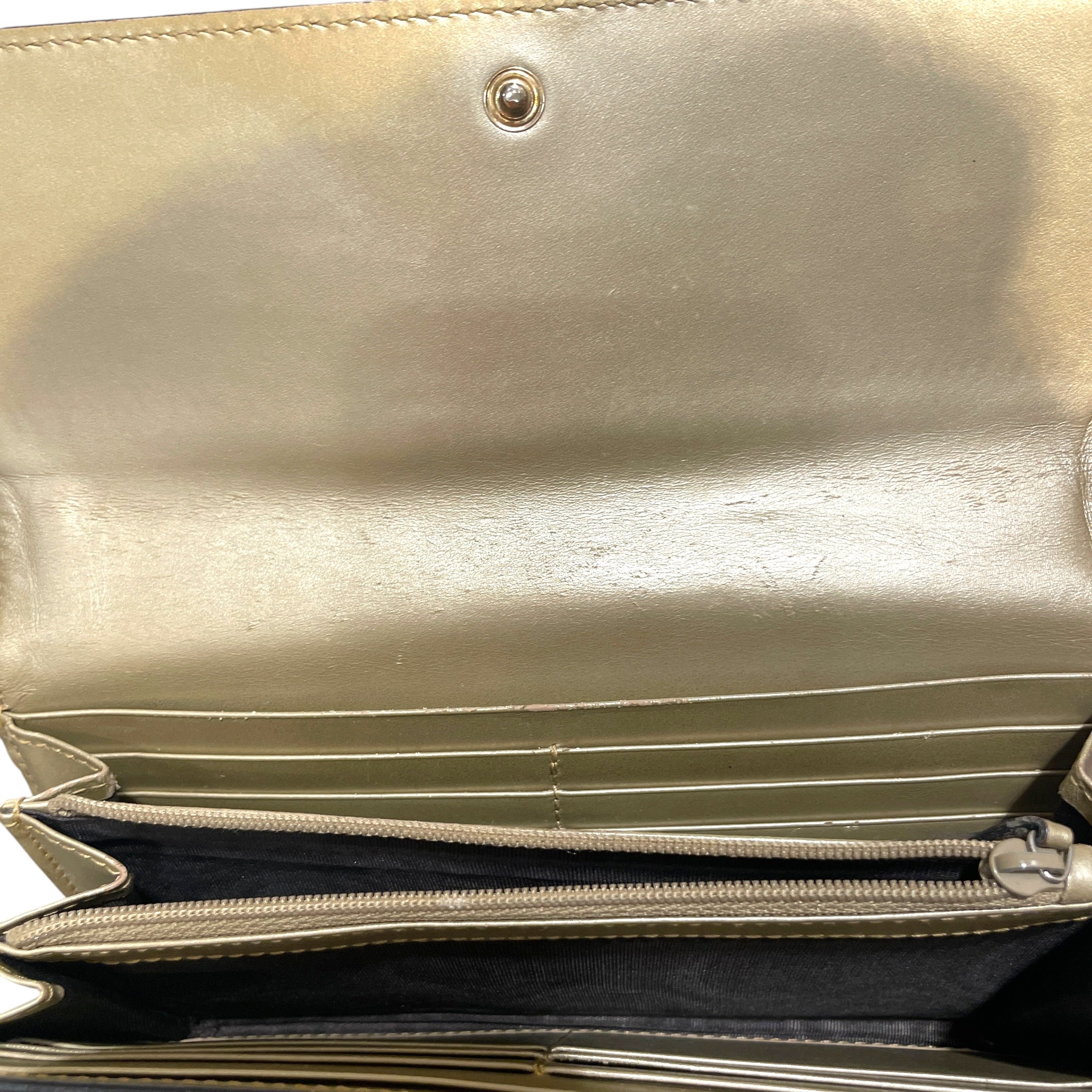 GUCCI/Long Wallet/Monogram/Leather/GLD/GG Bow Continental Wallet view 3