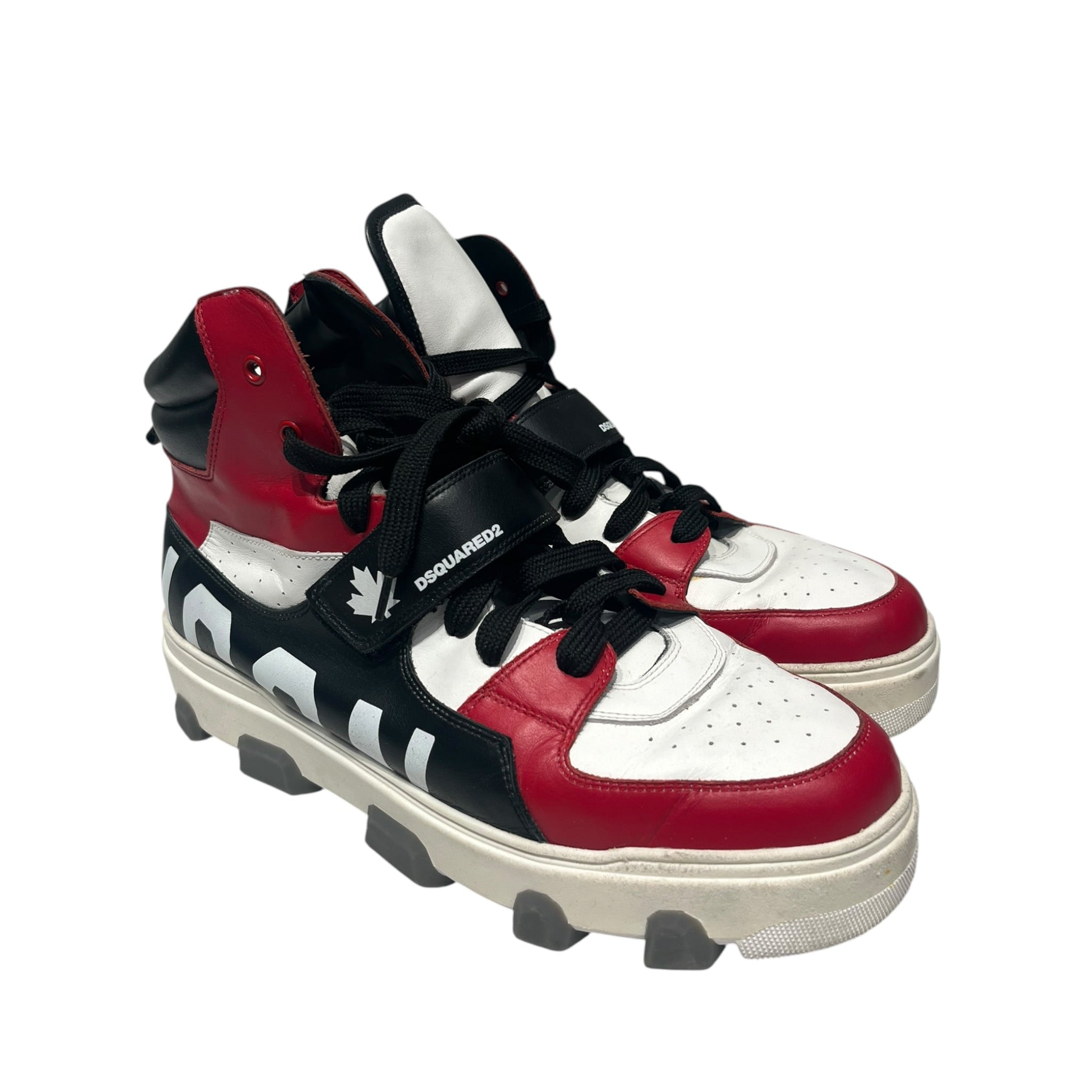 DSQUARED2/Hi-Sneakers/US 11/Leather/RED/ view 1