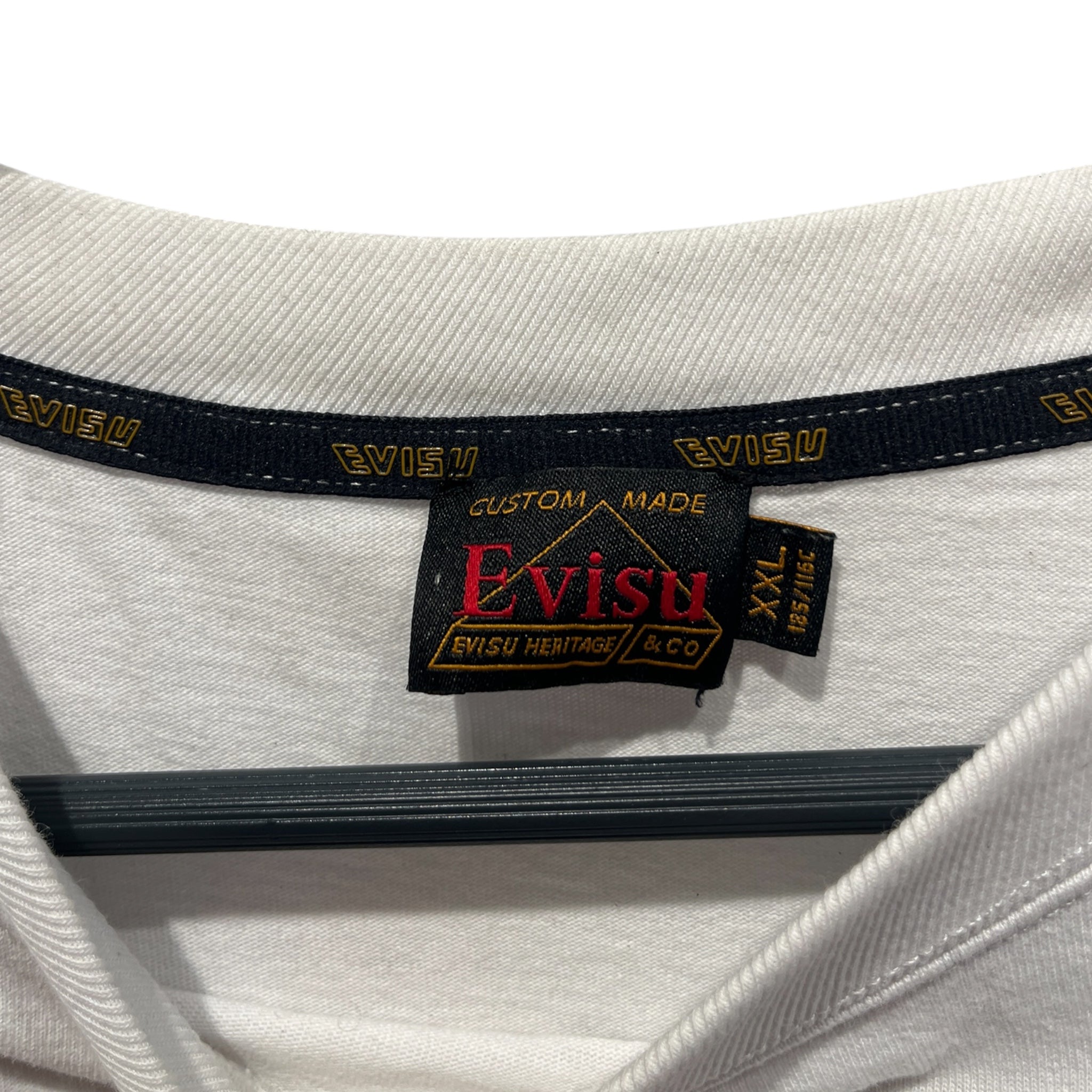 EVISU/T-Shirt/XXL/Cotton/WHT/All Over Print/DENIM M BACK GRAPHIC view 3
