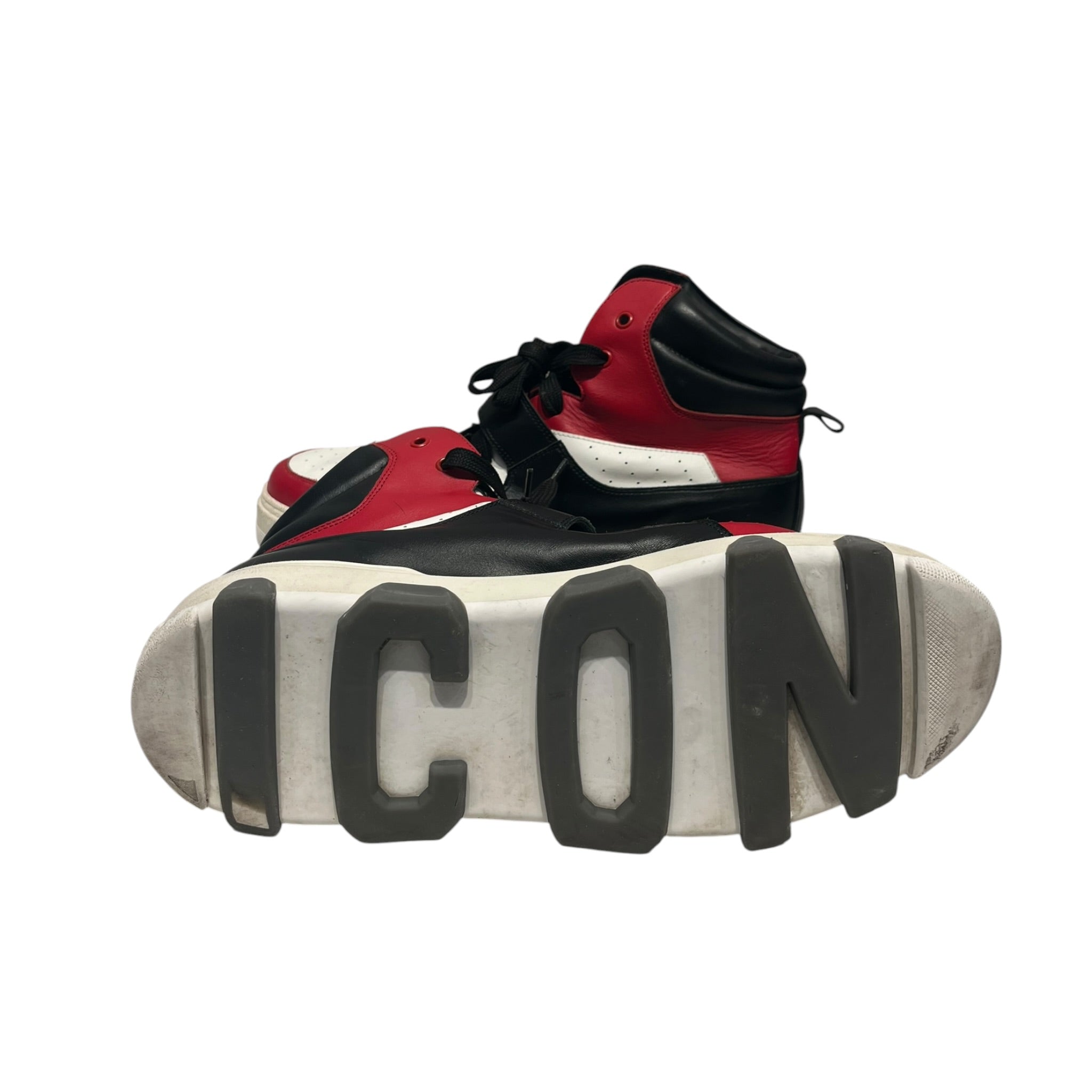 DSQUARED2/Hi-Sneakers/US 11/Leather/RED/ view 3