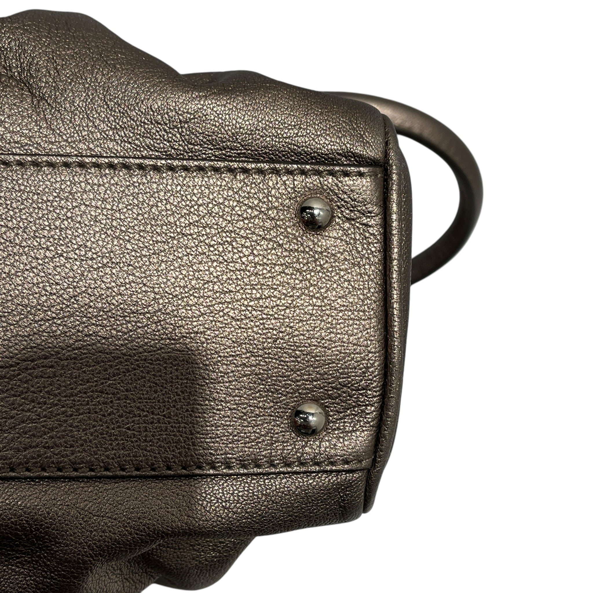 Salvatore Ferragamo/Hand Bag/Leather/KHK/METALLIC FINISH/SILVER ACCENTS view 8