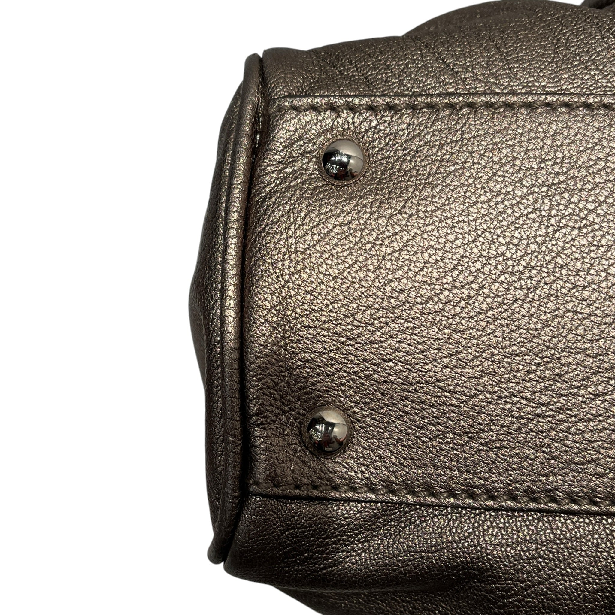 Salvatore Ferragamo/Hand Bag/Leather/KHK/METALLIC FINISH/SILVER ACCENTS view 7