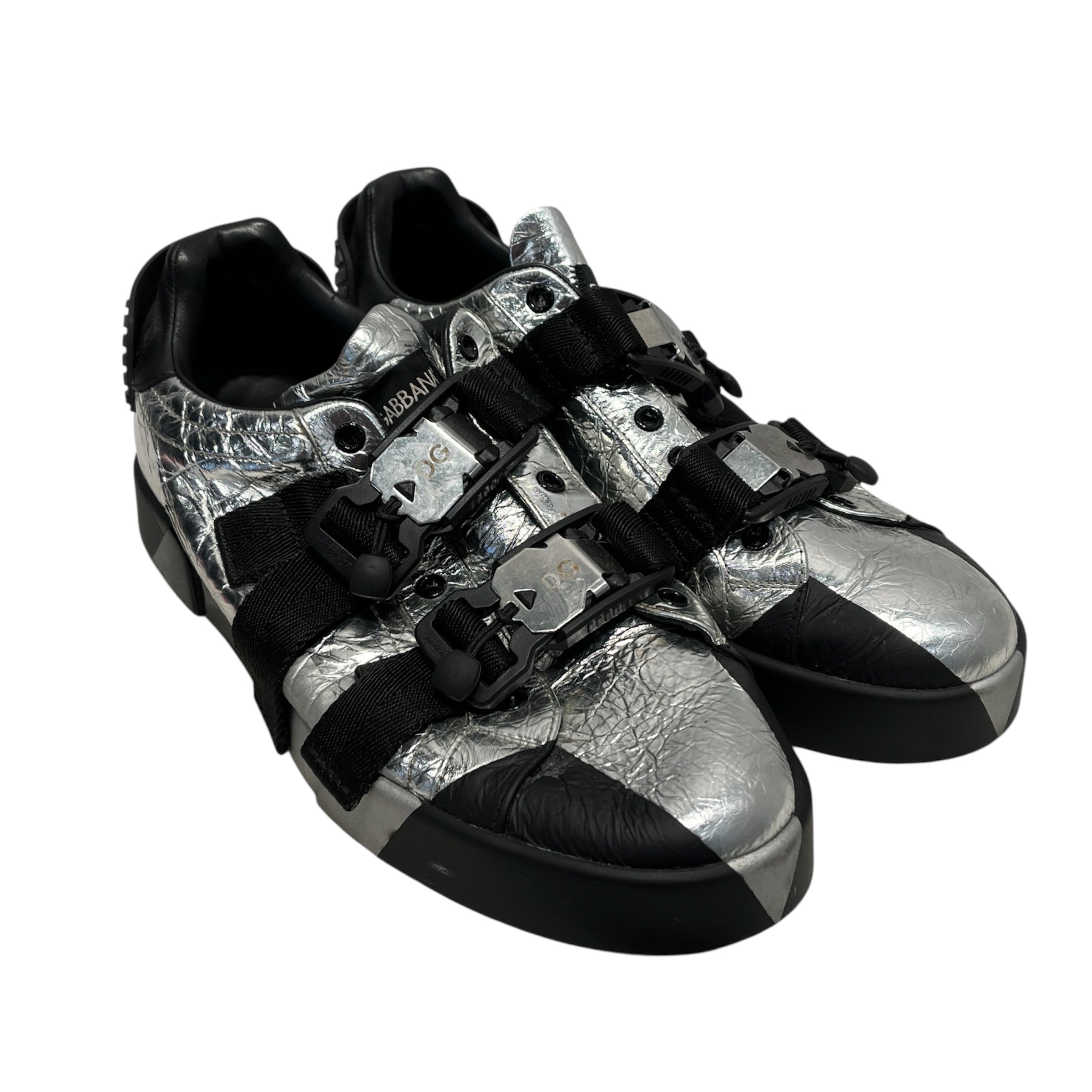 DOLCE&GABBANA/Low-Sneakers/US 9/SLV/MONOGRAM BUCKLES view 1
