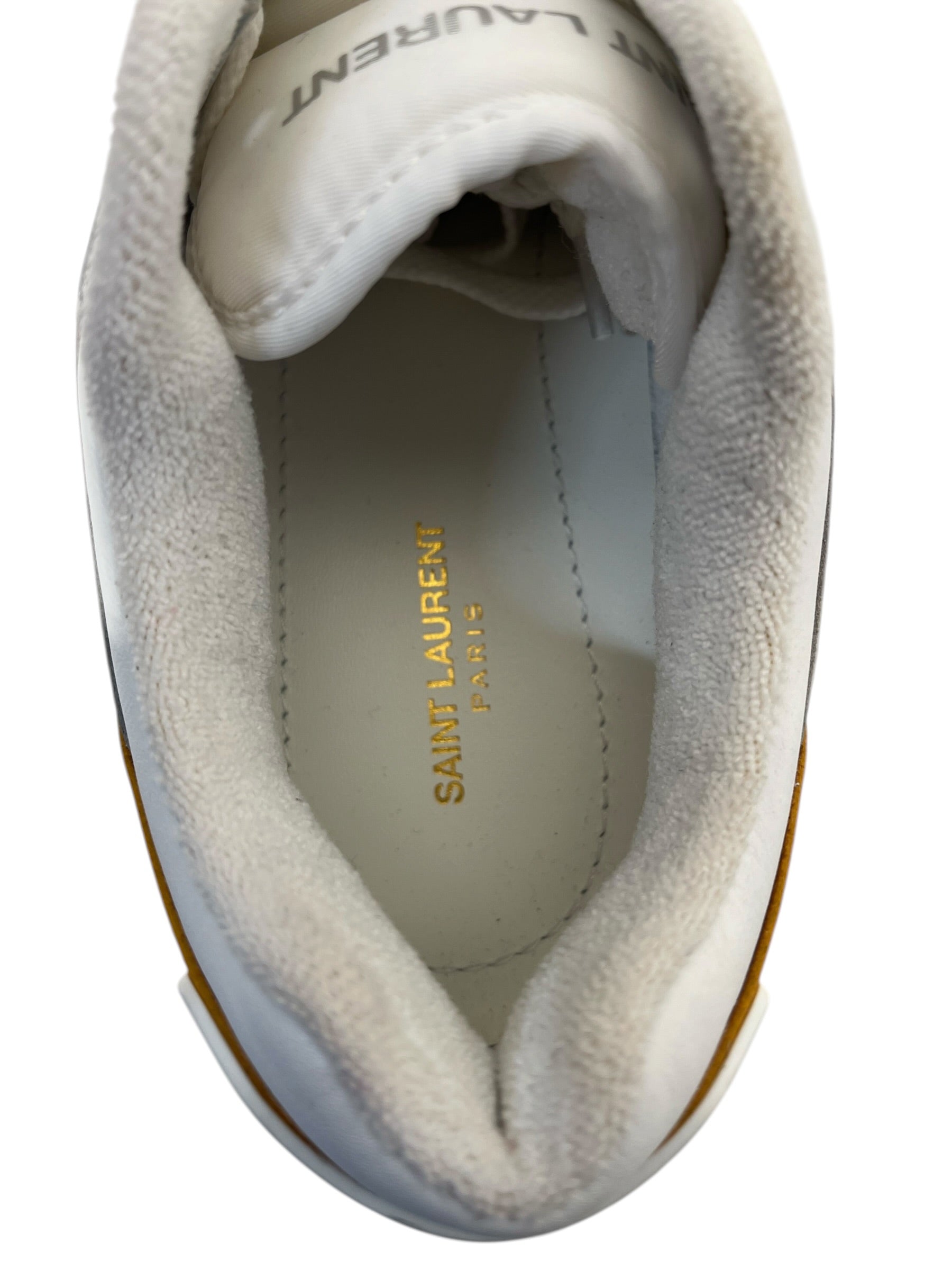 SAINT LAURENT/Low-Sneakers/EU 43/Leather/WHT/wht/yellow view 3