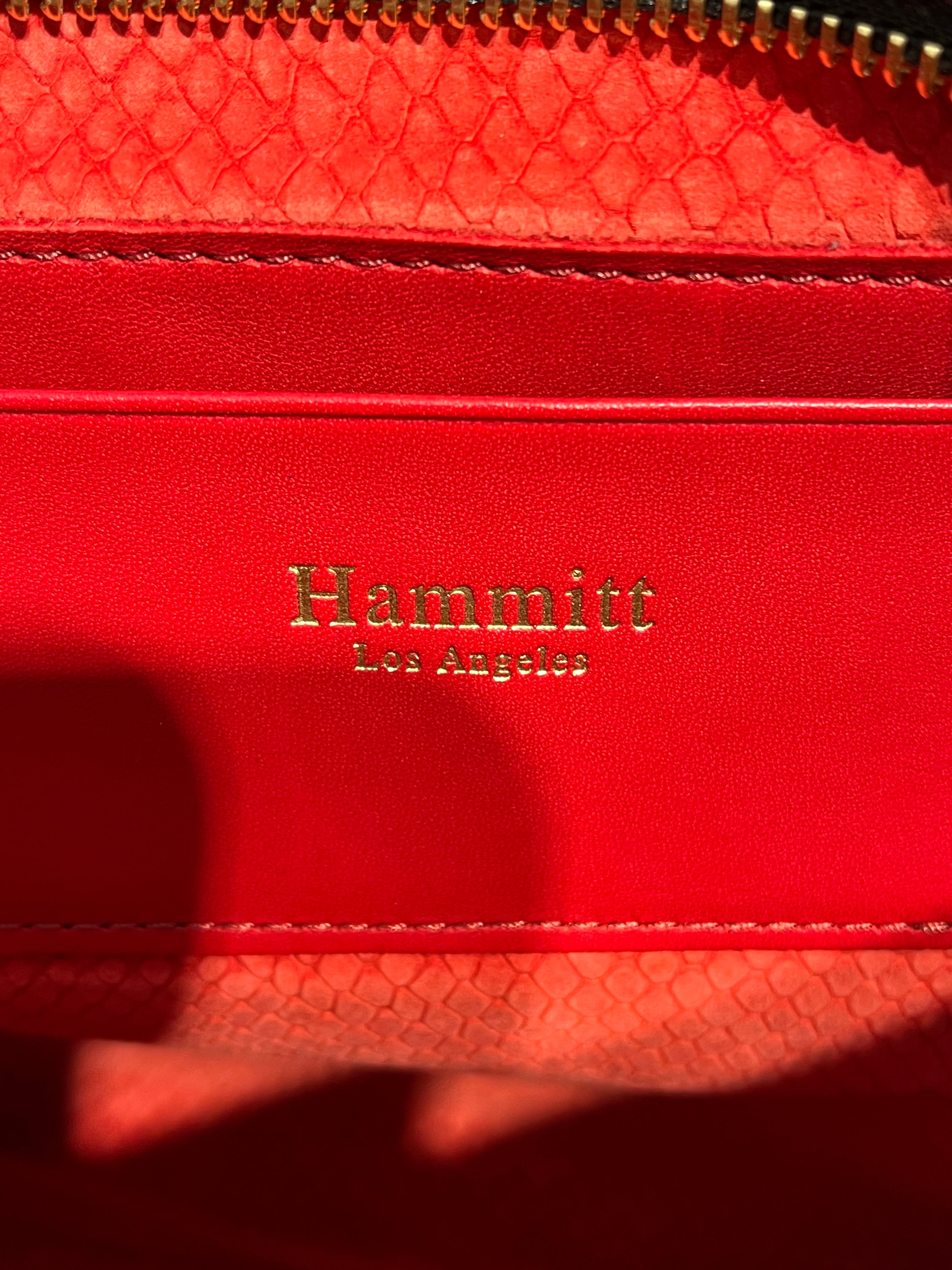 Hammitt/Clutch Bag/Leather/BLK/Gold Hardwear/ Red Int view 6