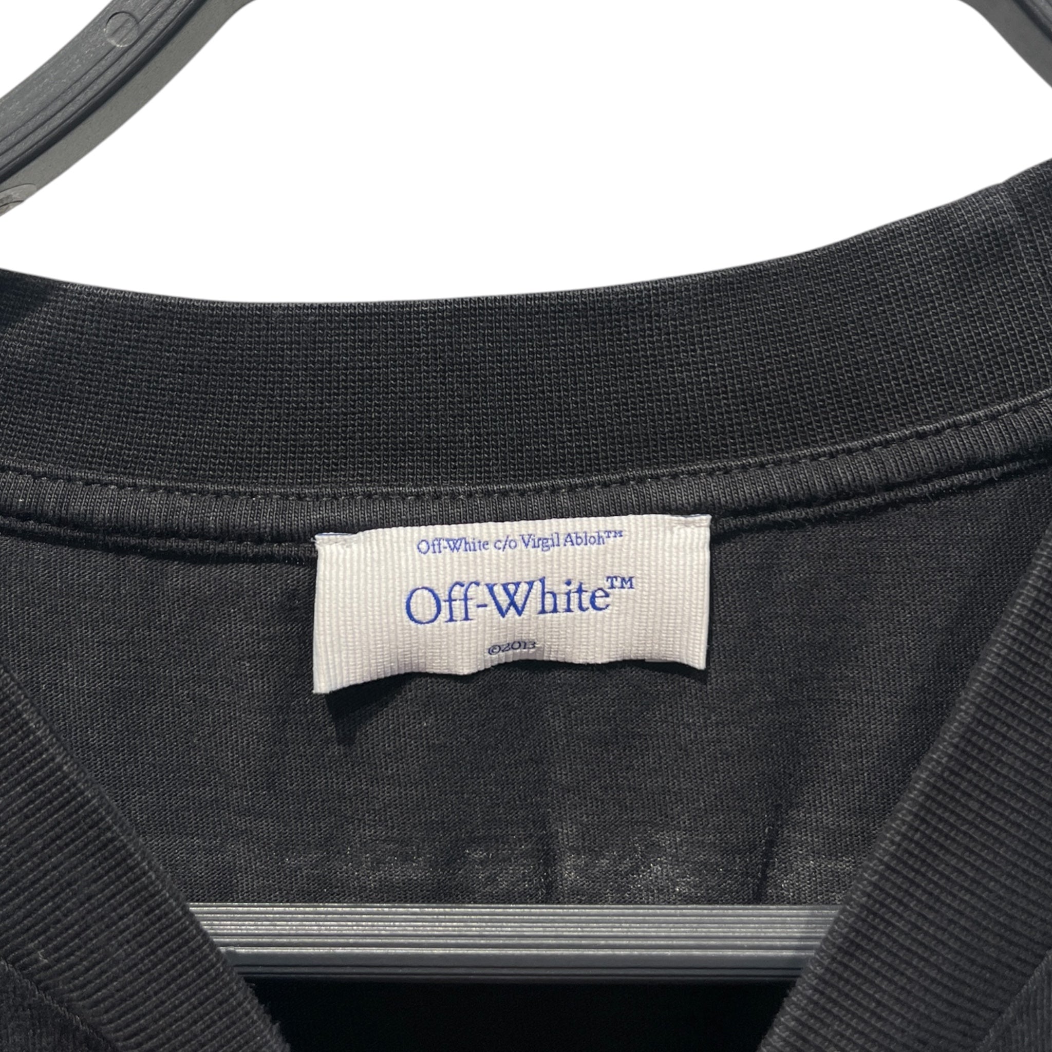 OFF-WHITE/LS T-Shirt/L/Cotton/BLK/High Neck/Graphic/Pixel Diagonal Pixel LS view 3