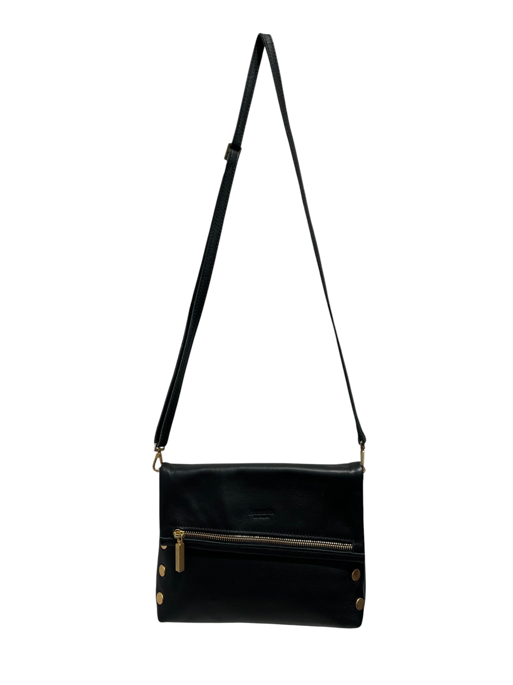 Hammitt/Clutch Bag/Leather/BLK/Gold Hardwear/ Red Int view 1