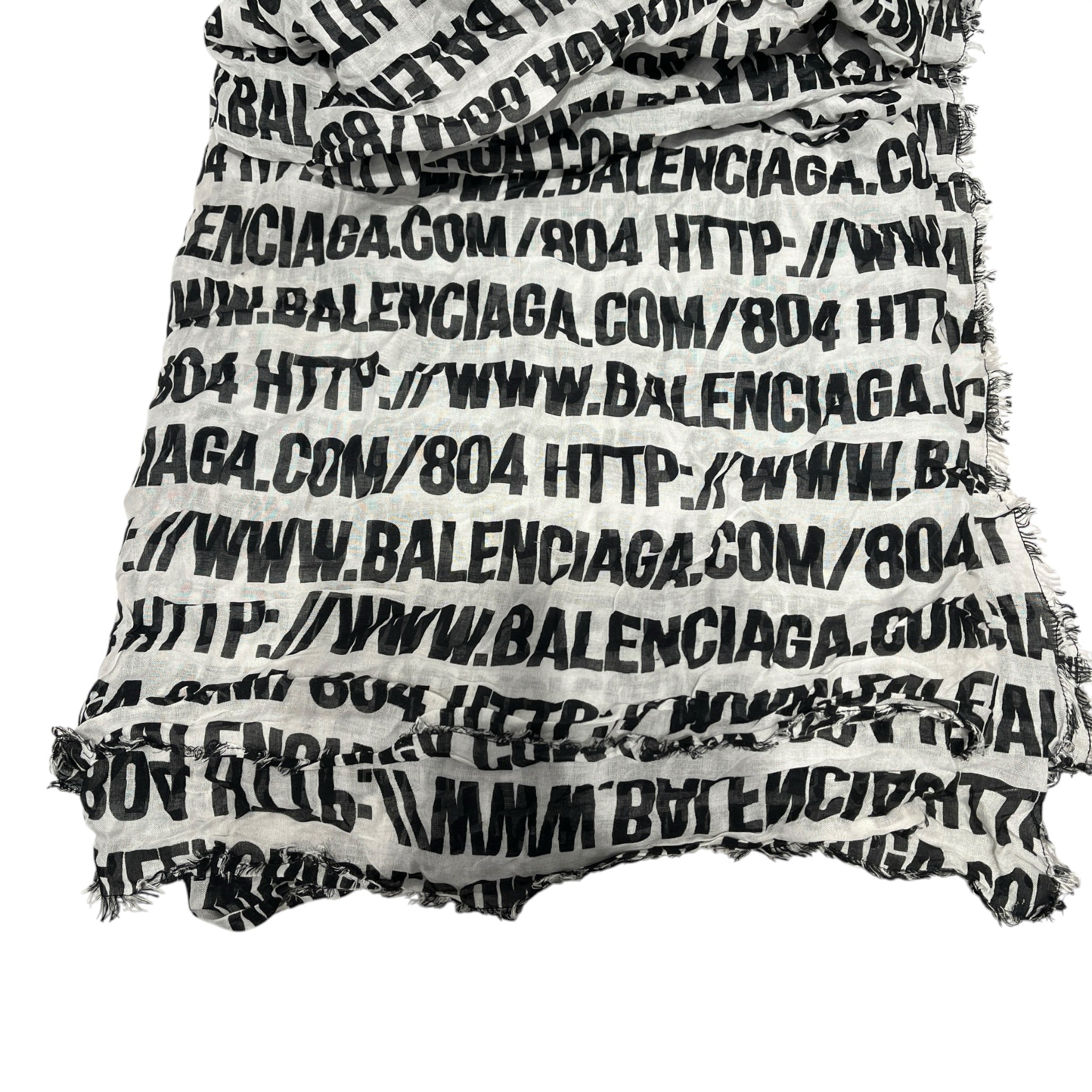 BALENCIAGA/Scarf/All Over Print/Cotton/WHT/M's/URL large scarf view 3