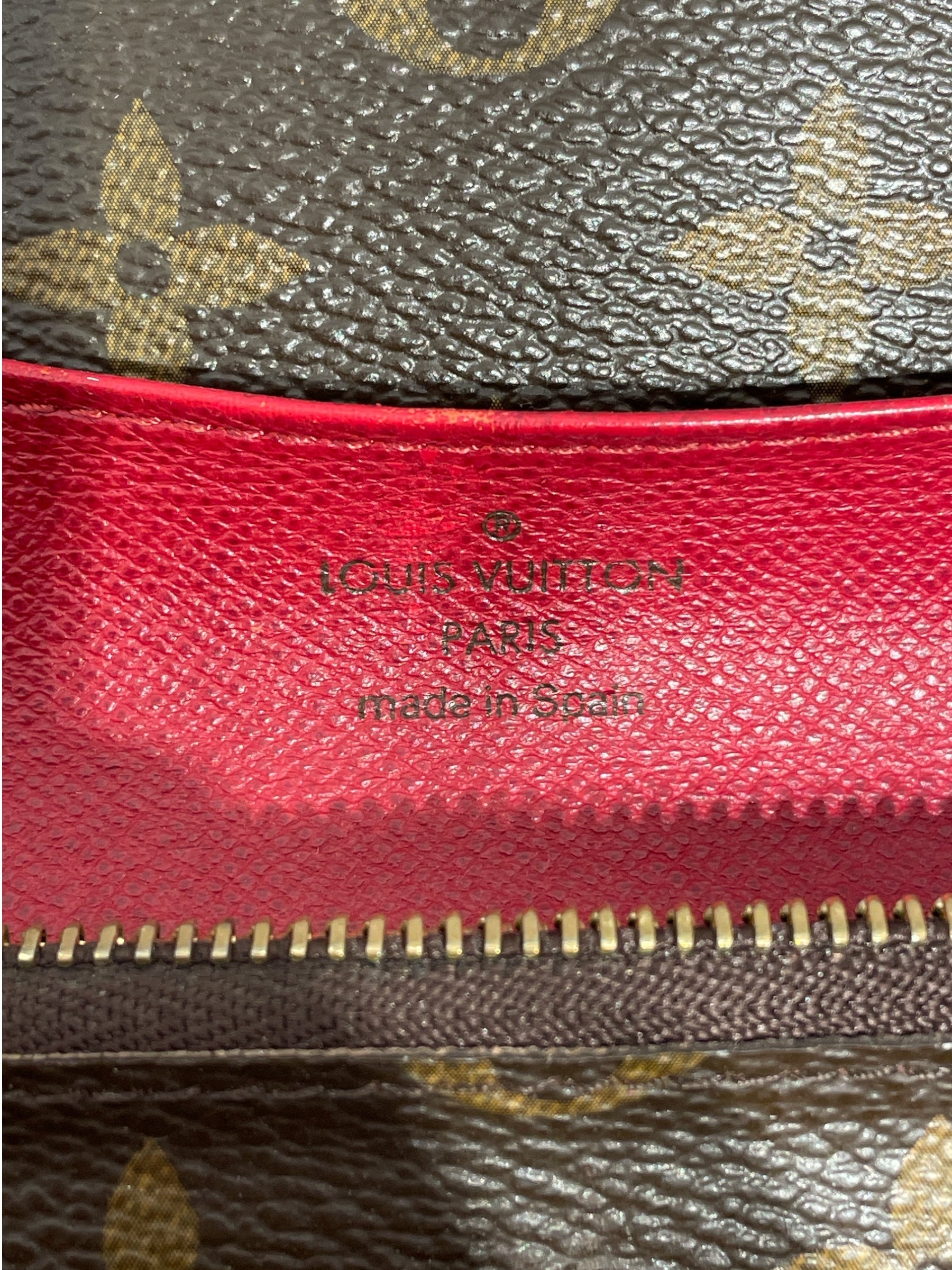 LOUIS VUITTON/Long Wallet/Monogram/Leather/BRW/Red Interior Long Wallet view 3