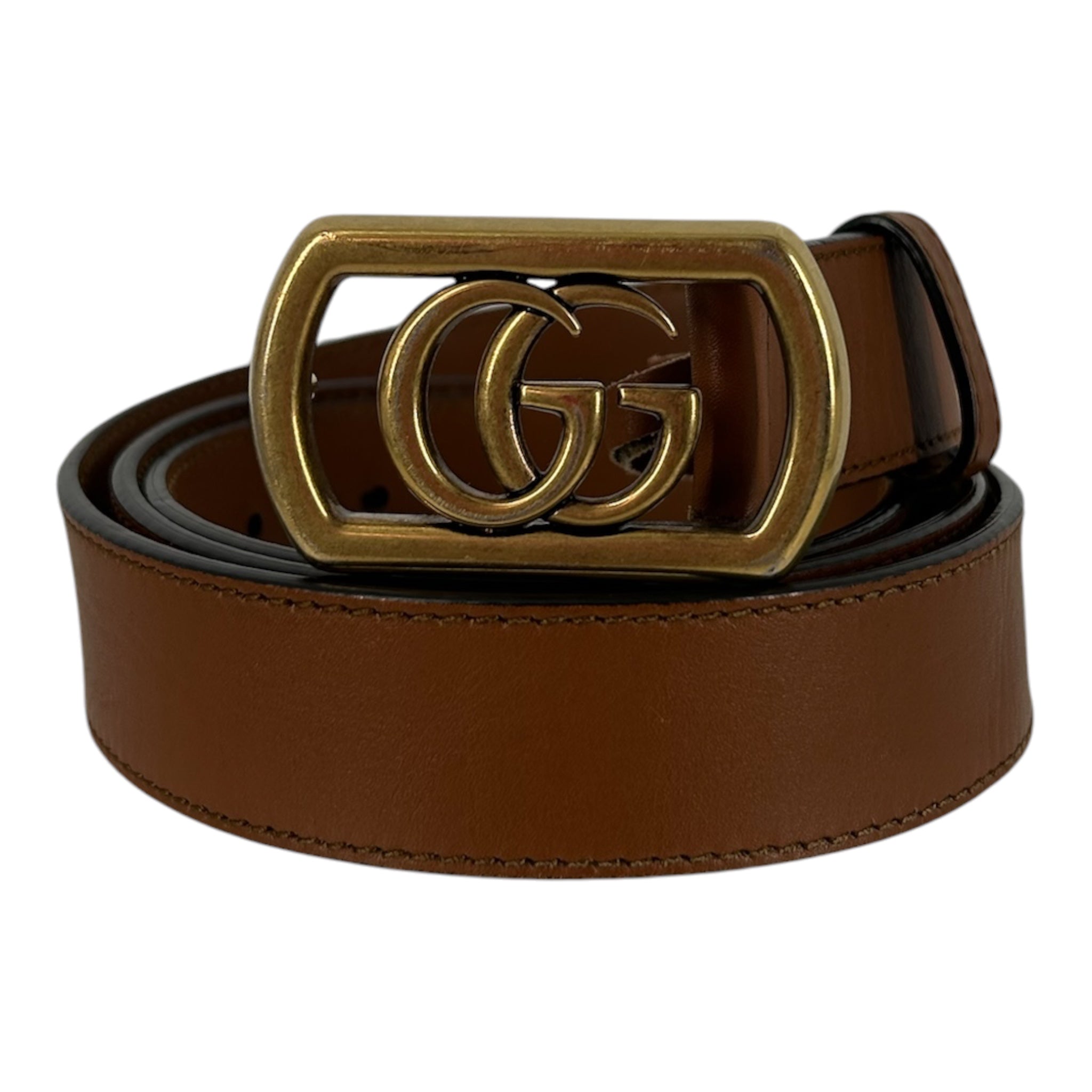 GUCCI/Belt/Leather/CML/M's/MINI GG SQUARE BUCKLE view 1