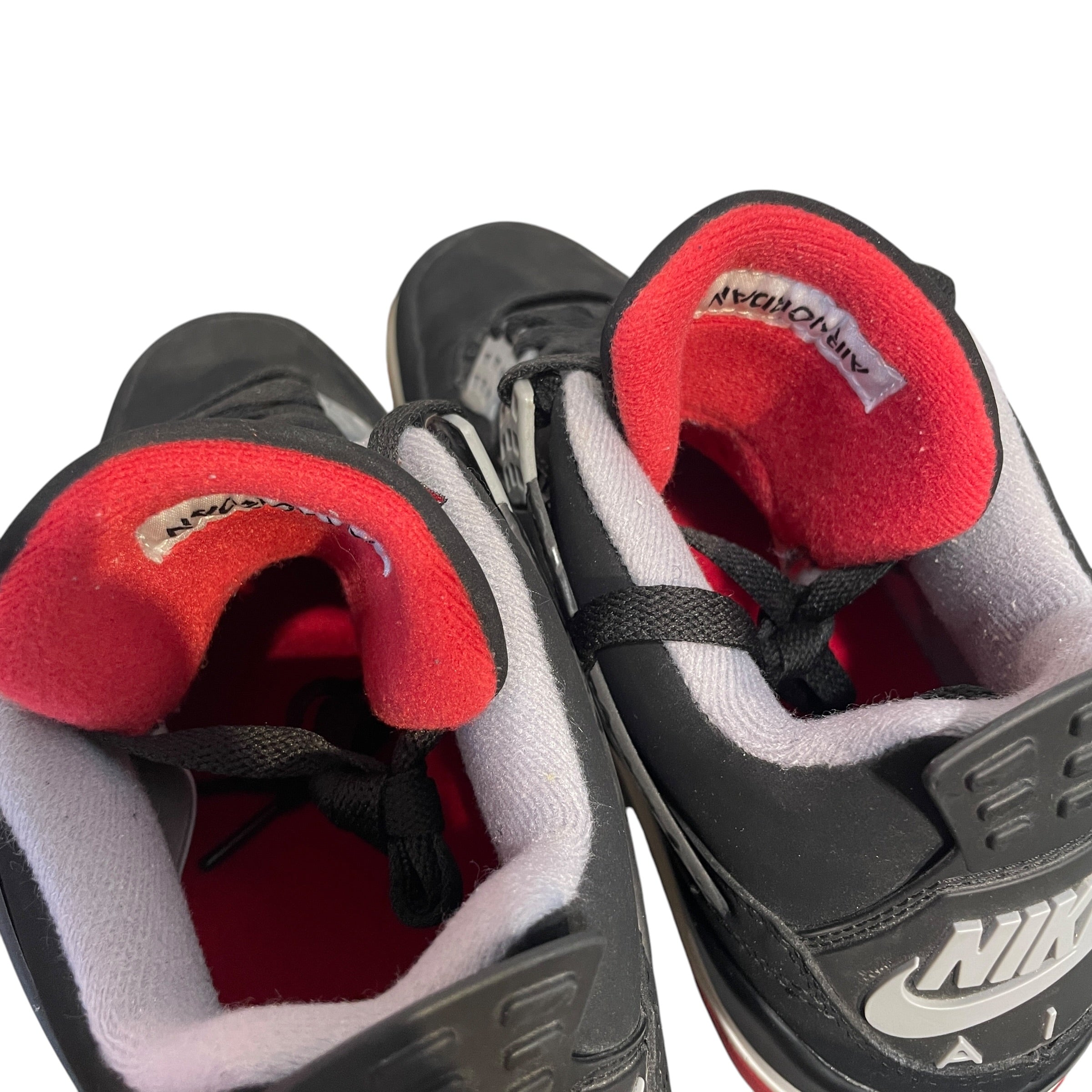 JORDAN BRAND/Low-Sneakers/US 9.5/Suede/BLK/Jordan 4 Bred view 5