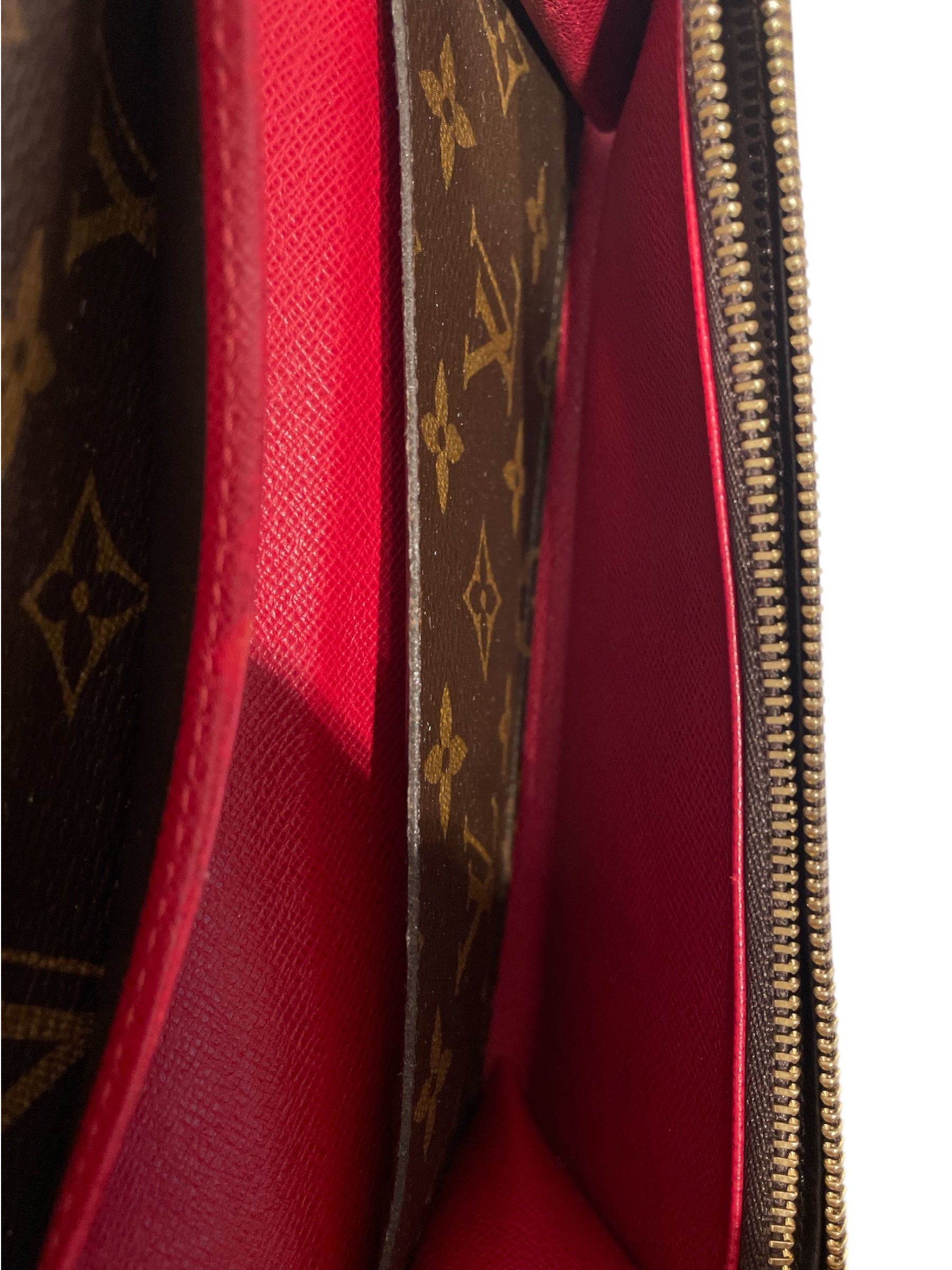 LOUIS VUITTON/Long Wallet/Monogram/Leather/BRW/Red Interior Long Wallet view 4