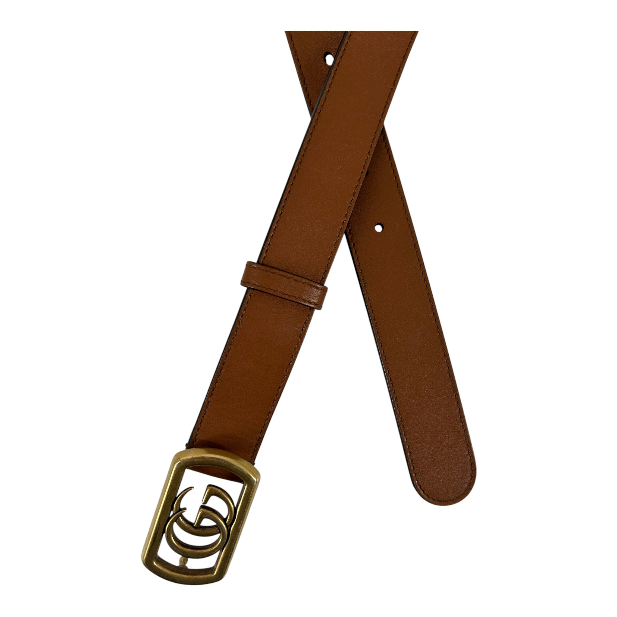GUCCI/Belt/Leather/CML/M's/MINI GG SQUARE BUCKLE view 2