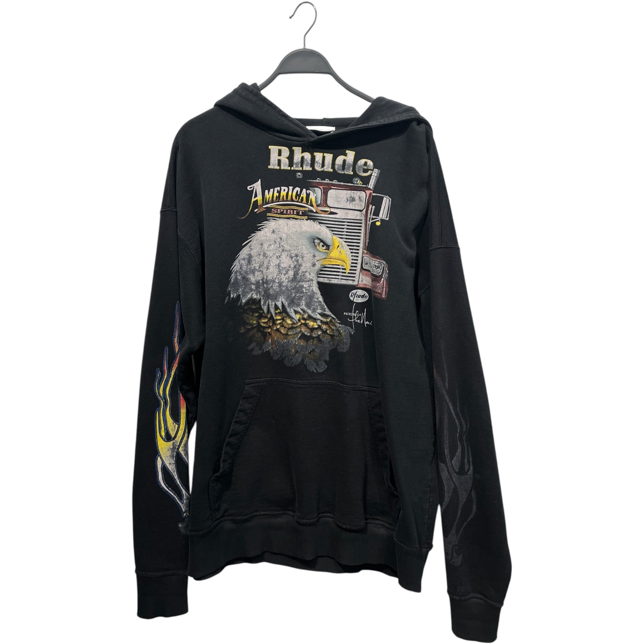 RHUDE/Hoodie/XL/Graphic/Cotton/BLK/american spirit view 1